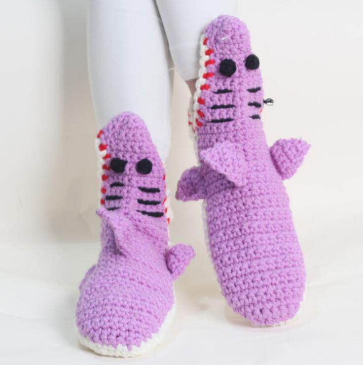Soft Plush Shark Socks for Women & Men - Comfortable Fuzzy Animal Socks for Lounge, Sleep, and Gifts - Fun Novelty Socks for Shark Lovers