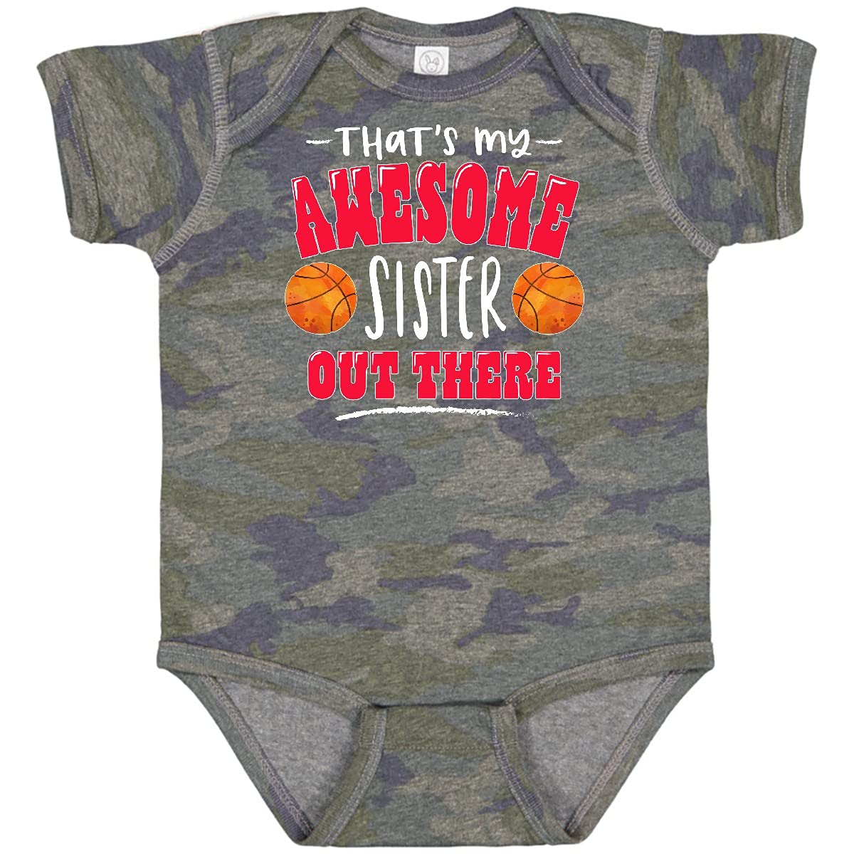Inktastic Awesome Sister Basketball Baby Bodysuit - Perfect for Game Day