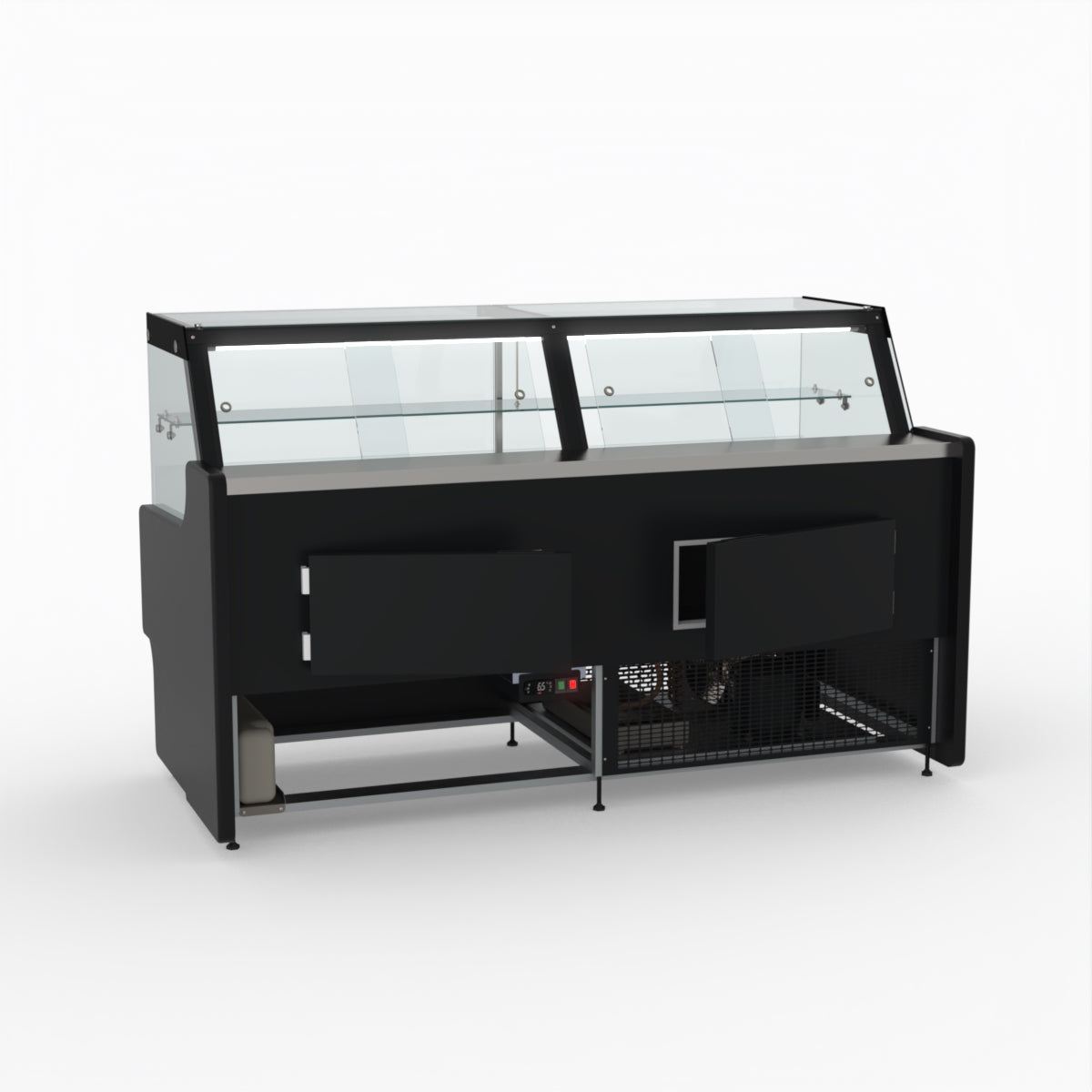2 Meter AG Deli Showcase Glass Display Case - Perfect for Supermarkets, Delis & Bakeries to Showcase Fresh Food & Pastries