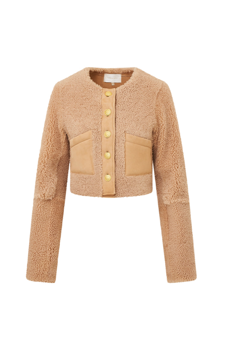 Lully Women's Faux Shearling Jacket - Cozy Winter Coat with Soft Fleece Lining | Perfect for Casual Outfits, Outdoor Activities & Cold Weather Fashion