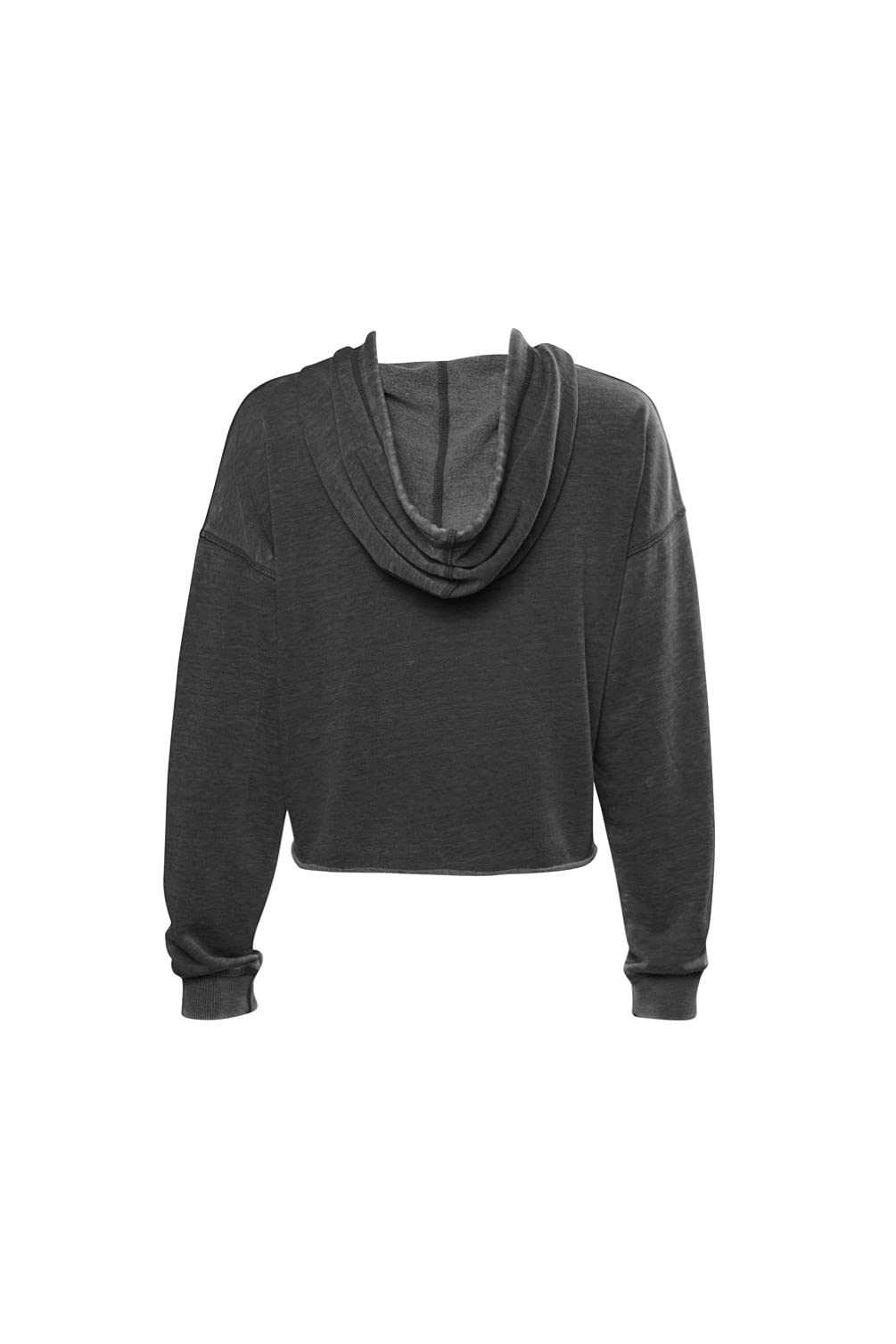 Chicka-D Women's Burnout Cropped Hoodie - Soft Oversized Pullover Sweatshirt for Casual Wear & Street Style Fashion