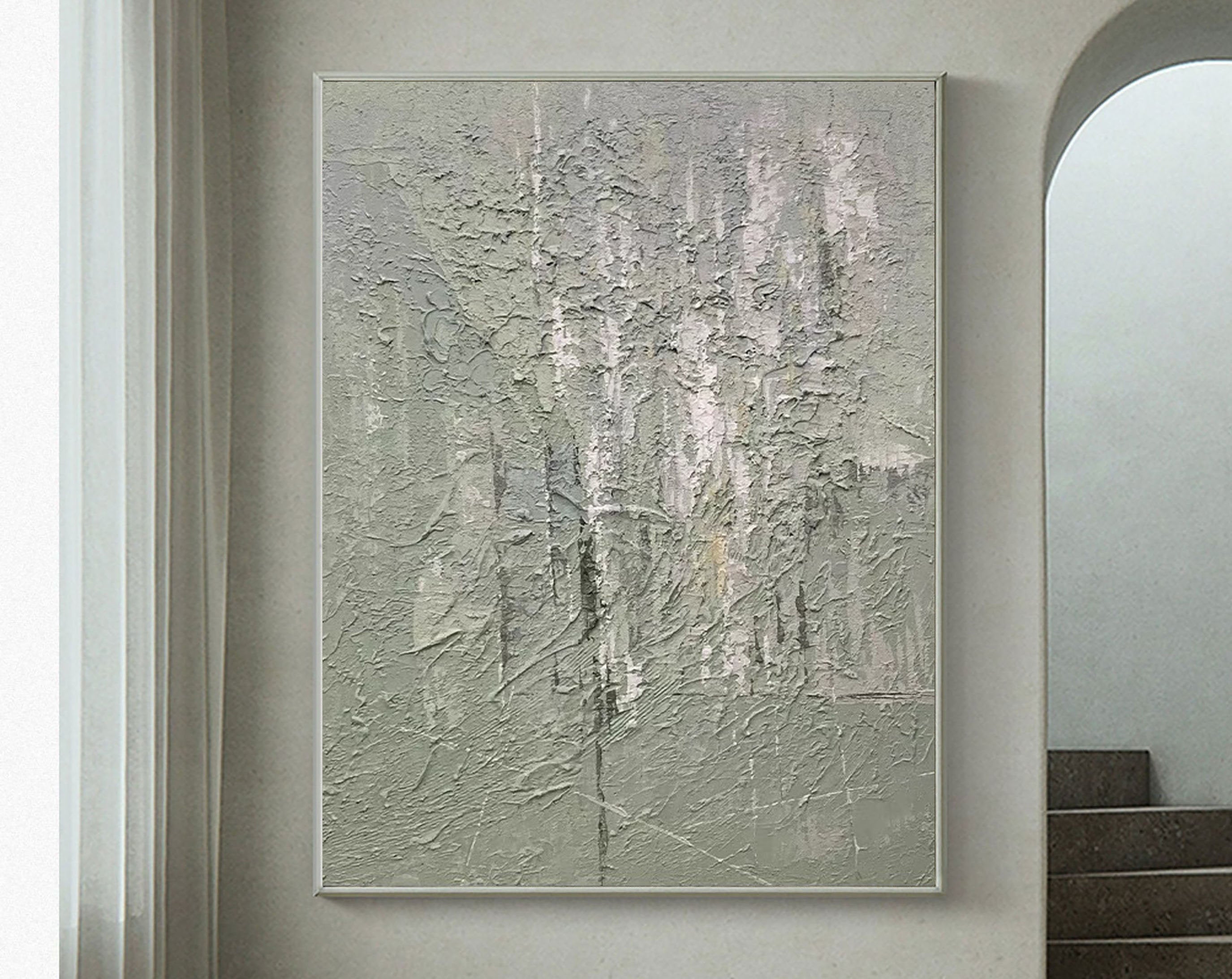 Blue & Green Abstract Art Print #BG010 - Modern Wall Decor for Living Room, Bedroom & Office