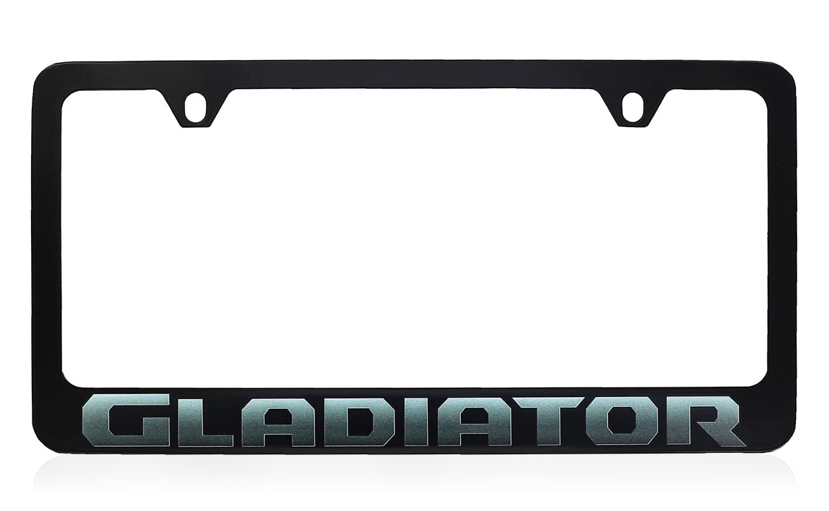 JEEP Gladiator UV Printed Metal License Plate Frame - Durable & Weatherproof Car Accessory for Off-Road Adventures & Daily Commuting