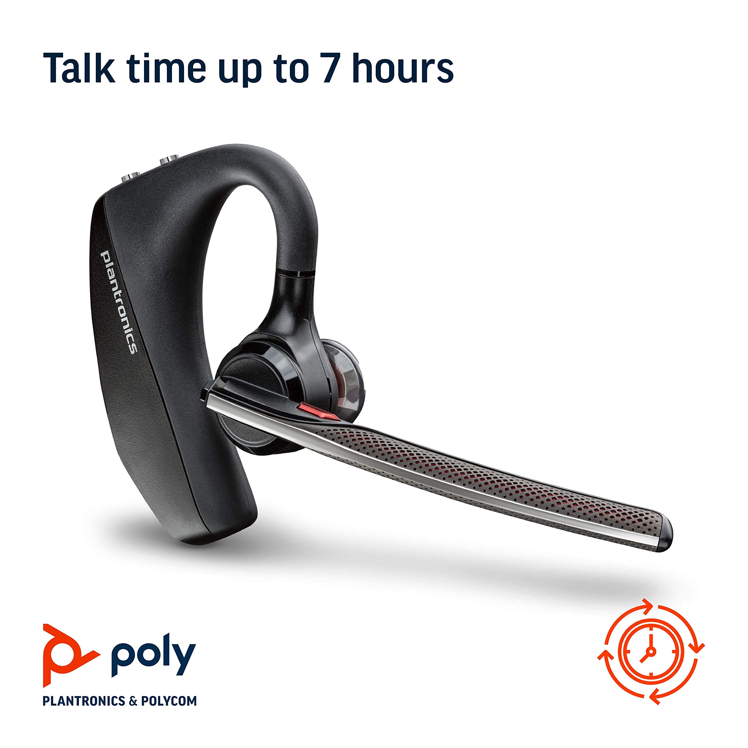Plantronics Voyager 5200 UC Bluetooth Headset - Single Ear Monaural Wireless Headphone with Noise Cancellation for PC, Mac, Teams & Zoom - Perfect for Office Calls, Remote Work & Video Conferencing