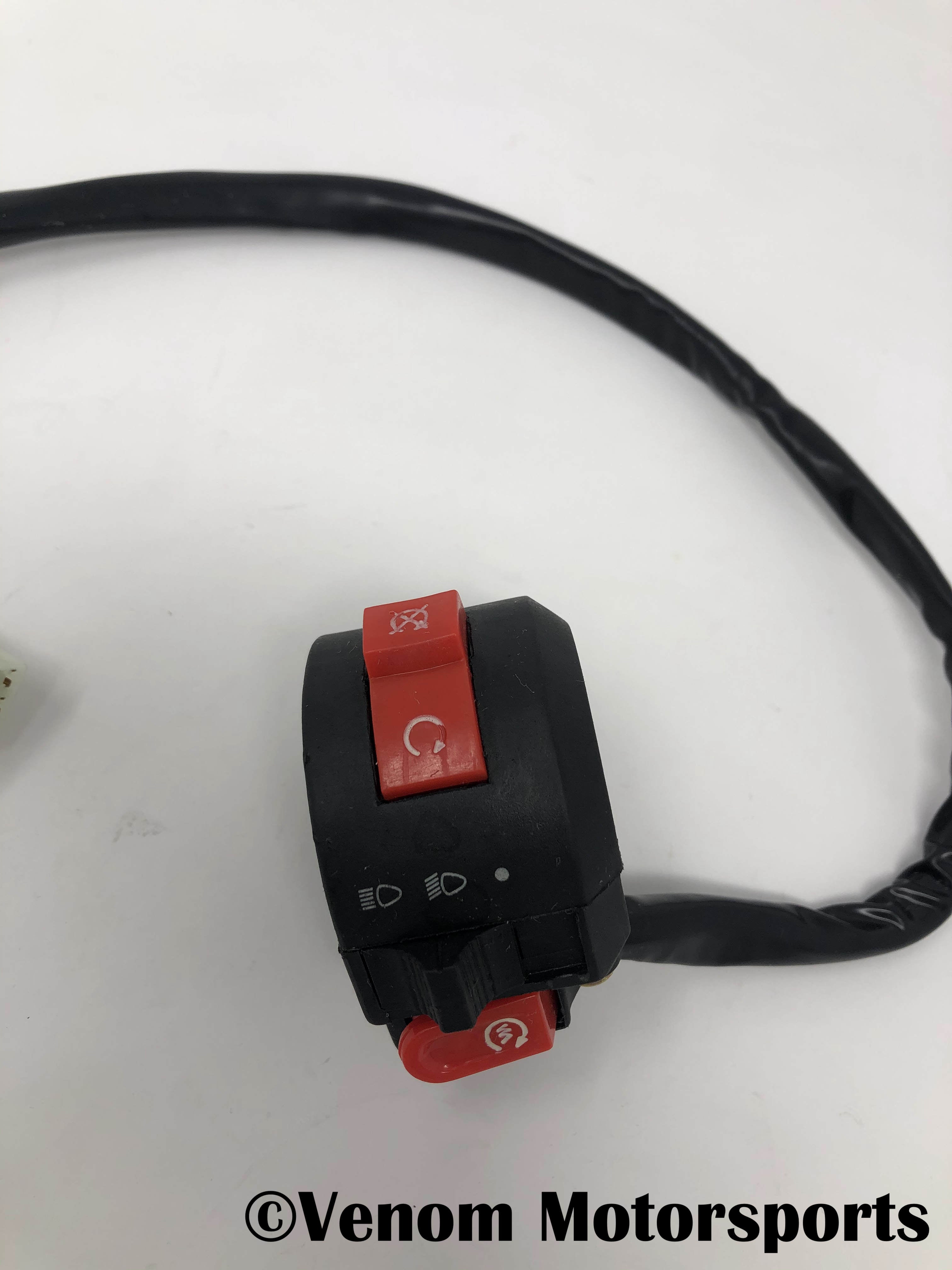 Venom X15 Electric Start Control Switch Replacement - Compatible with ATV, UTV, Dirt Bikes & Motorcycles - Durable Ignition Switch for Off-Road Vehicles