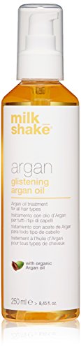 Organic Argan Hair Oil for Dry Damaged Hair - Milk Shake Glistening Argan Oil Promotes Hair Growth & Shine | Perfect for Daily Hydration, Split Ends Repair & Heat Styling Protection