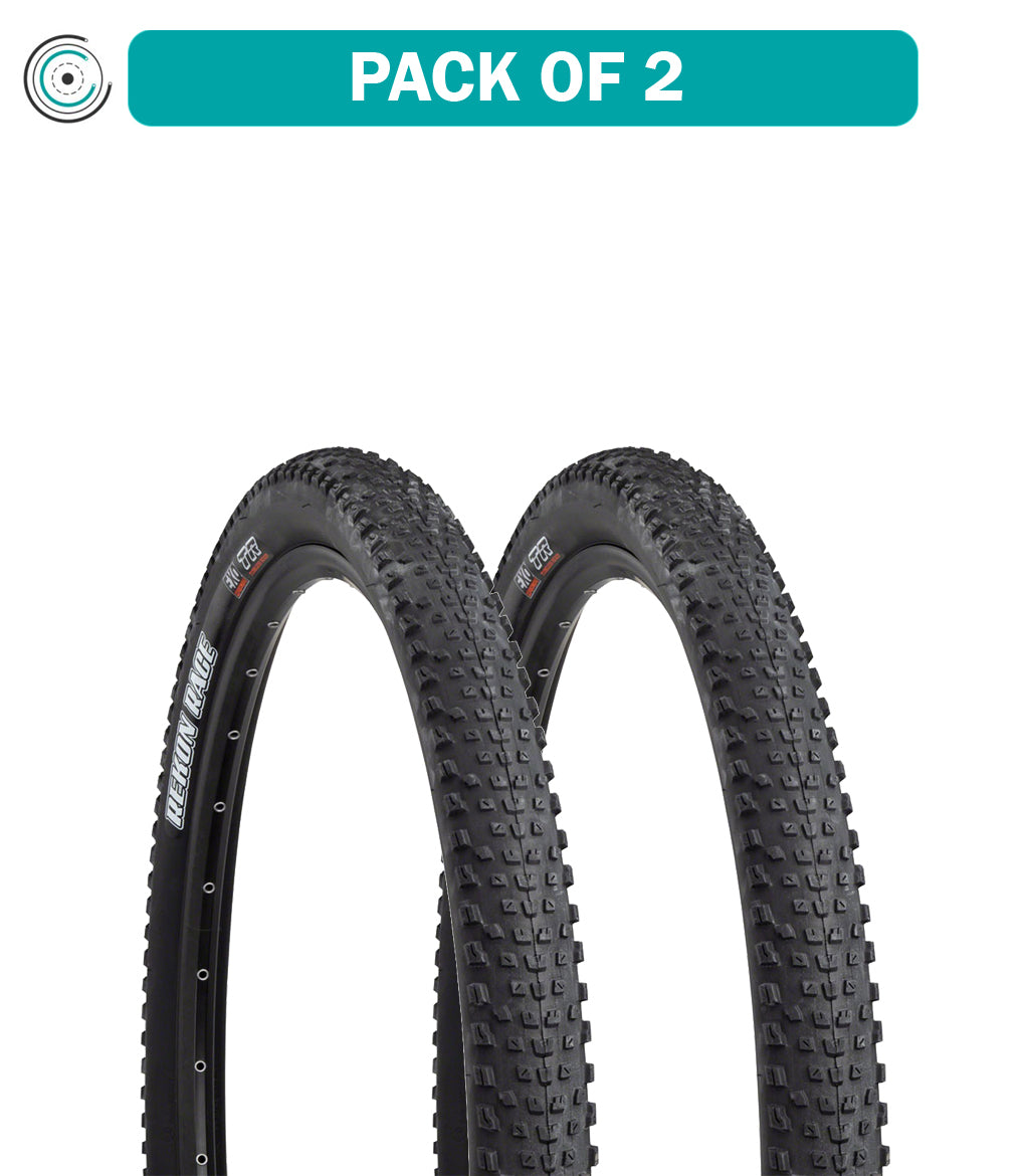 Maxxis Rekon Race Tire 2 Pack - 29 x 2.35 Tubeless Folding Bike Tires, Black Dual EXO TB00139800 - Perfect for Mountain Biking, Trail Riding & Off-Road Cycling Adventures