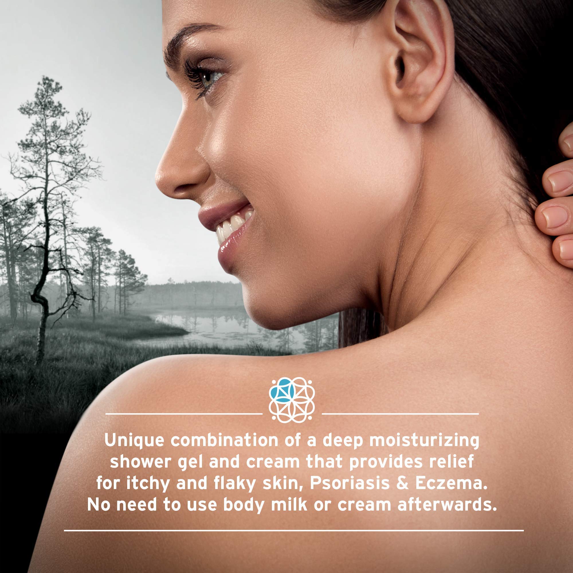Eczema Body Wash & Cream 2in1 - Natural pH Balancing Shower Cream with Olive Oil & Acids | Sulfate-Free Treatment for Dry, Itchy Skin | Deep Hydration for Sensitive Skin | Perfect for Daily Soothing Relief & Eczema Care
