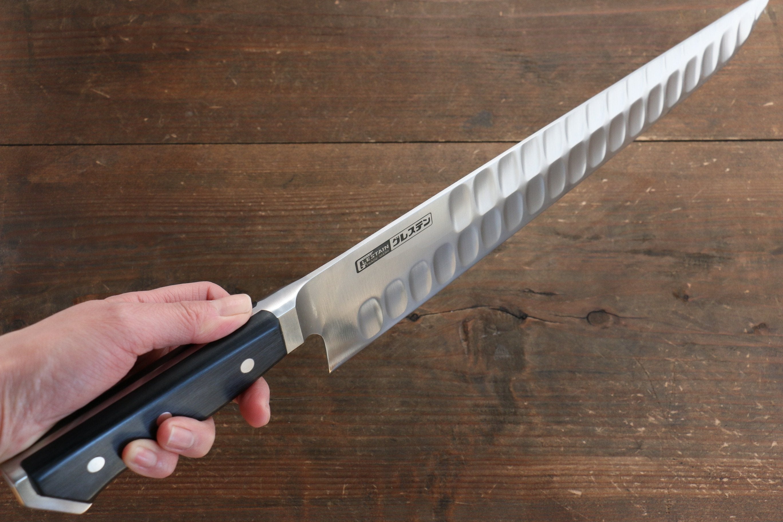 Premium Glestain 330mm Stainless Steel Carving Knife - Professional Chef's Knife for Slicing, Dicing & Meat Carving - Ideal for Home Kitchens & Culinary Schools