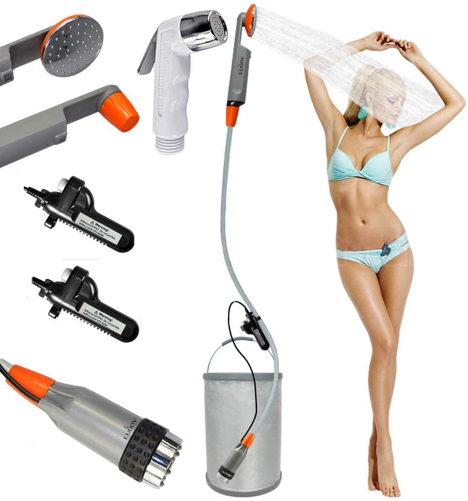 Portable Bidet & Travel Shower Kit - Handheld Bidet Sprayer, Outdoor Electric Shower Pump with 2200mAh Rechargeable Battery - Perfect for Camping, RV Trips & Emergency Hygiene Needs