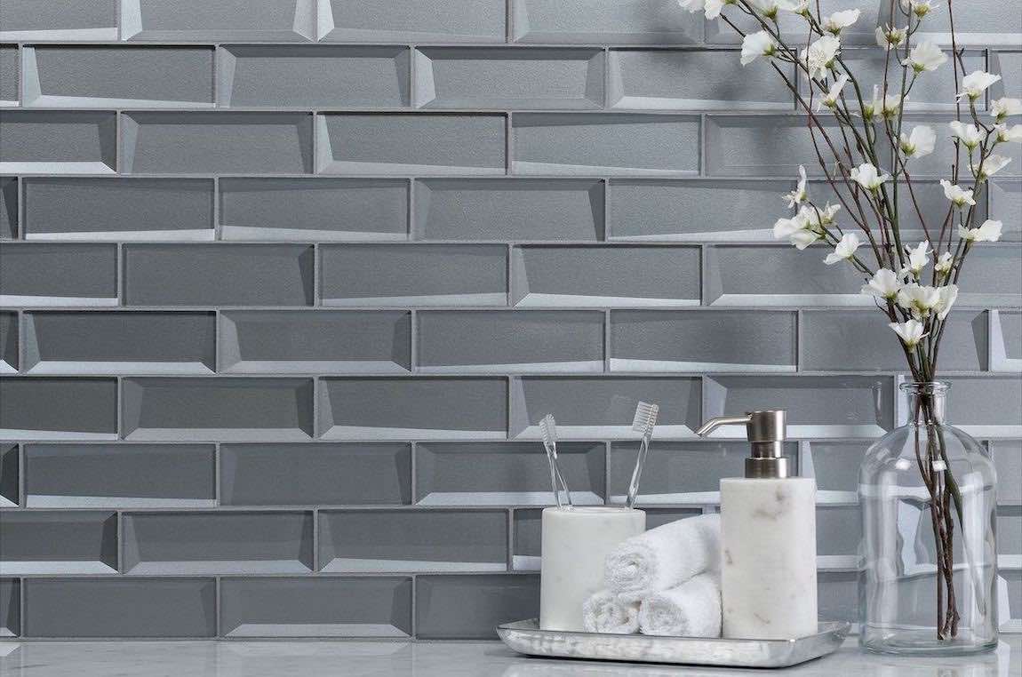 3D Metallic Glass Subway Tile 2x6 - Modern Kitchen Backsplash & Bathroom Wall Decor - Perfect for Home Renovation and Interior Design