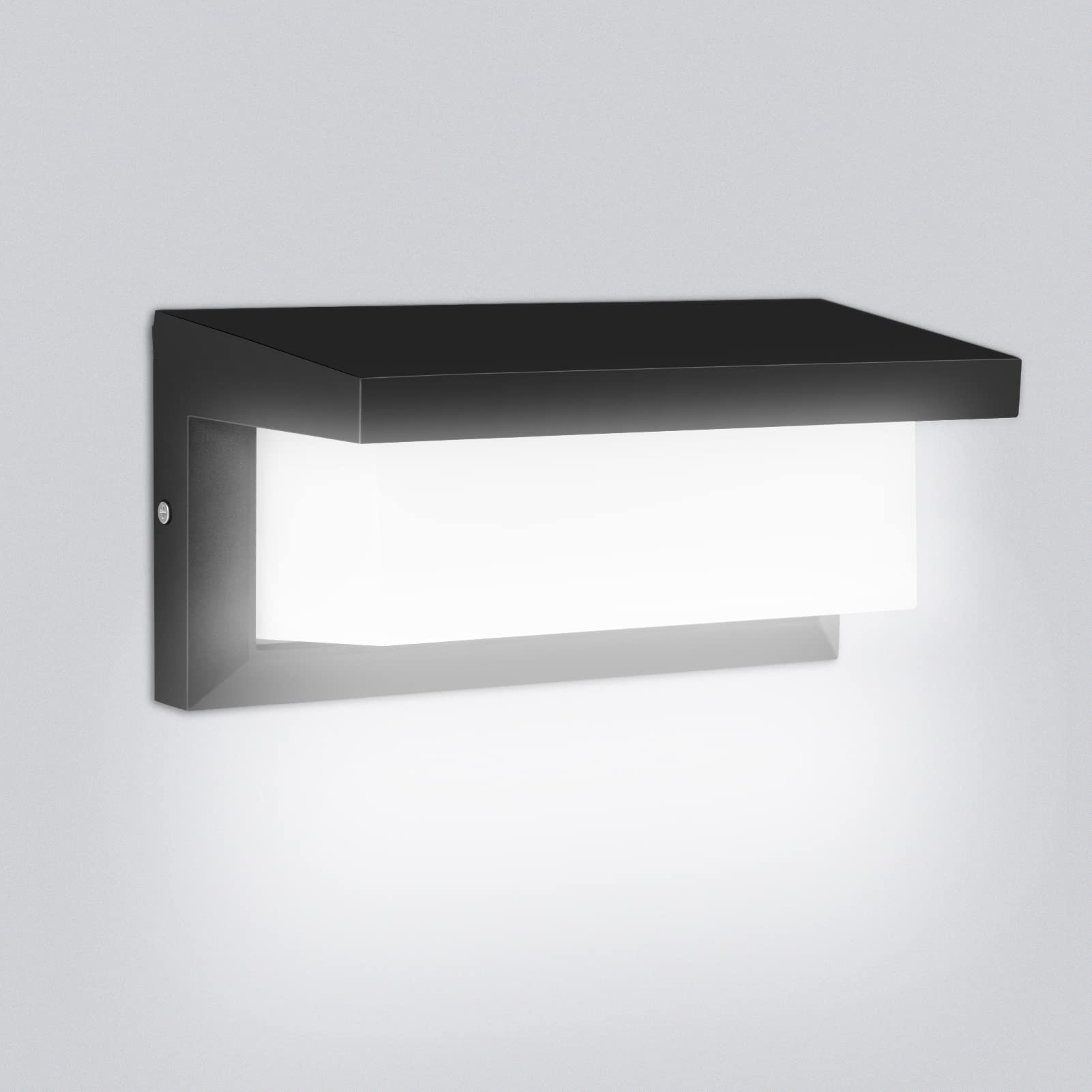 18W Modern Outdoor Wall Porch Light - 6500K Cold White IP65 Waterproof Wall Sconce - Exterior Wall Mounted Fixture for Patio, Hallway, Garden & Landscape Lighting - Durable Weatherproof Design for Home & Commercial Use