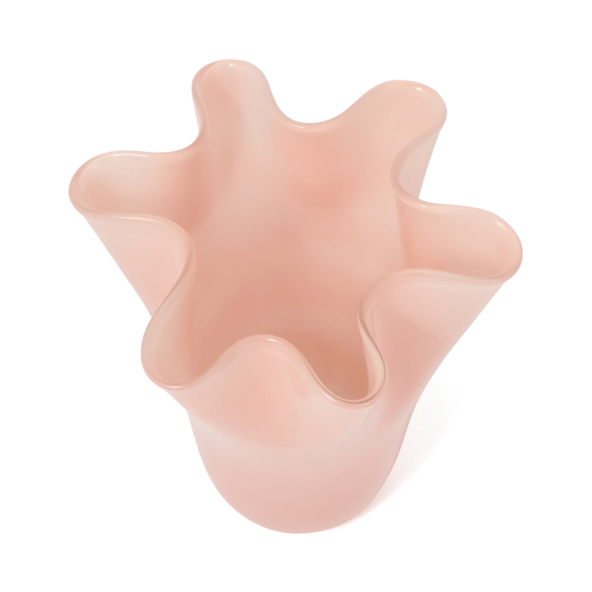 Elegant Floral Vase with Frill Design - Light Pink Home Decor for Living Room, Wedding Centerpiece & Gift Idea
