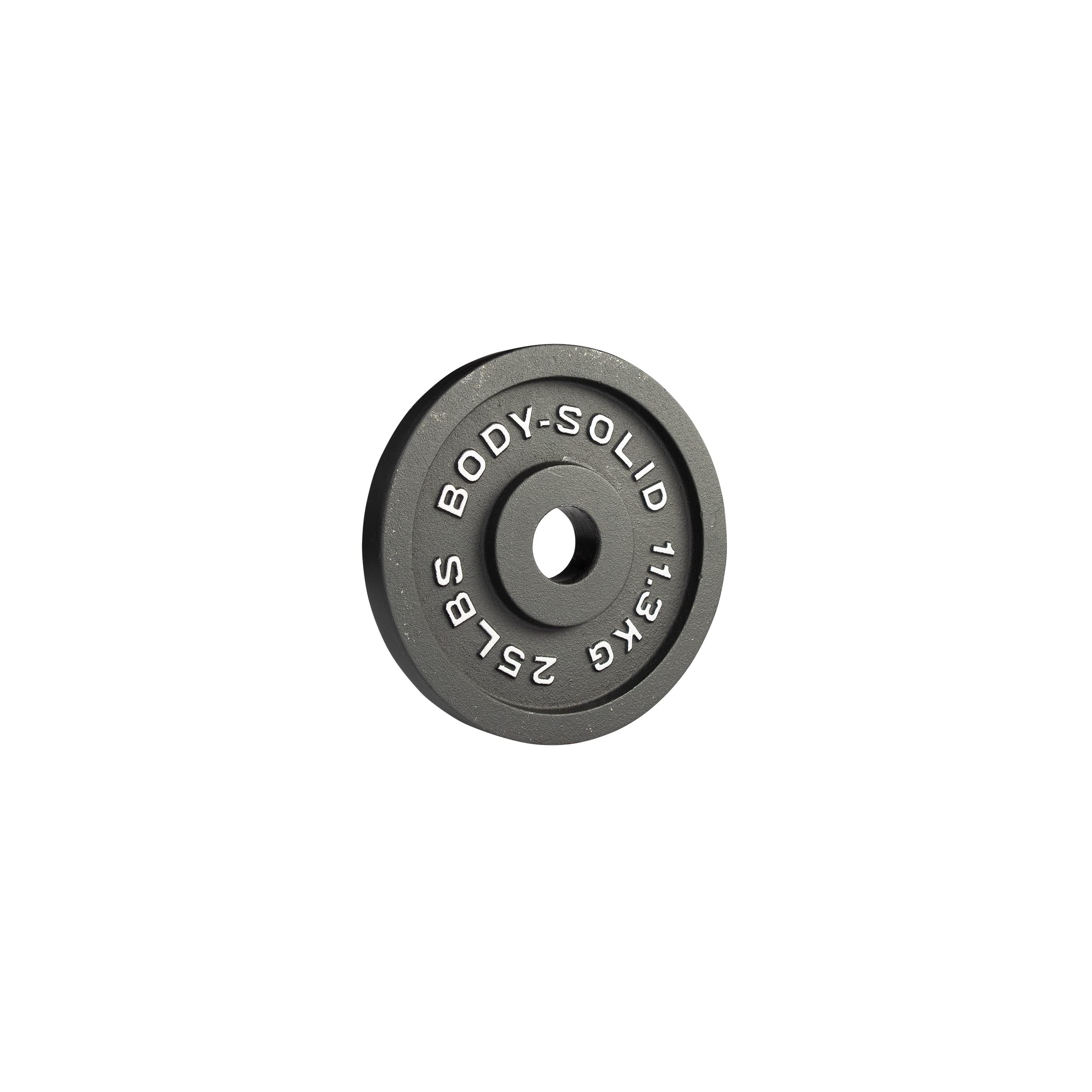 Body-Solid Cast Iron Olympic Single Weight Plate - 2 Inch Standard Hole for Barbell, Dumbbell & Strength Training | Home Gym & CrossFit Equipment for Weightlifting & Fitness
