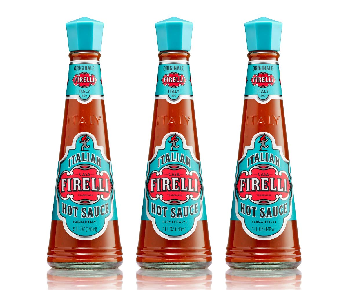Casa Firelli Italian Hot Sauce - 3 Pack (148ml Each) - Spicy Gourmet Hot Sauce for Pizza, Pasta & Grilling - Premium Italian Chili Pepper Sauce