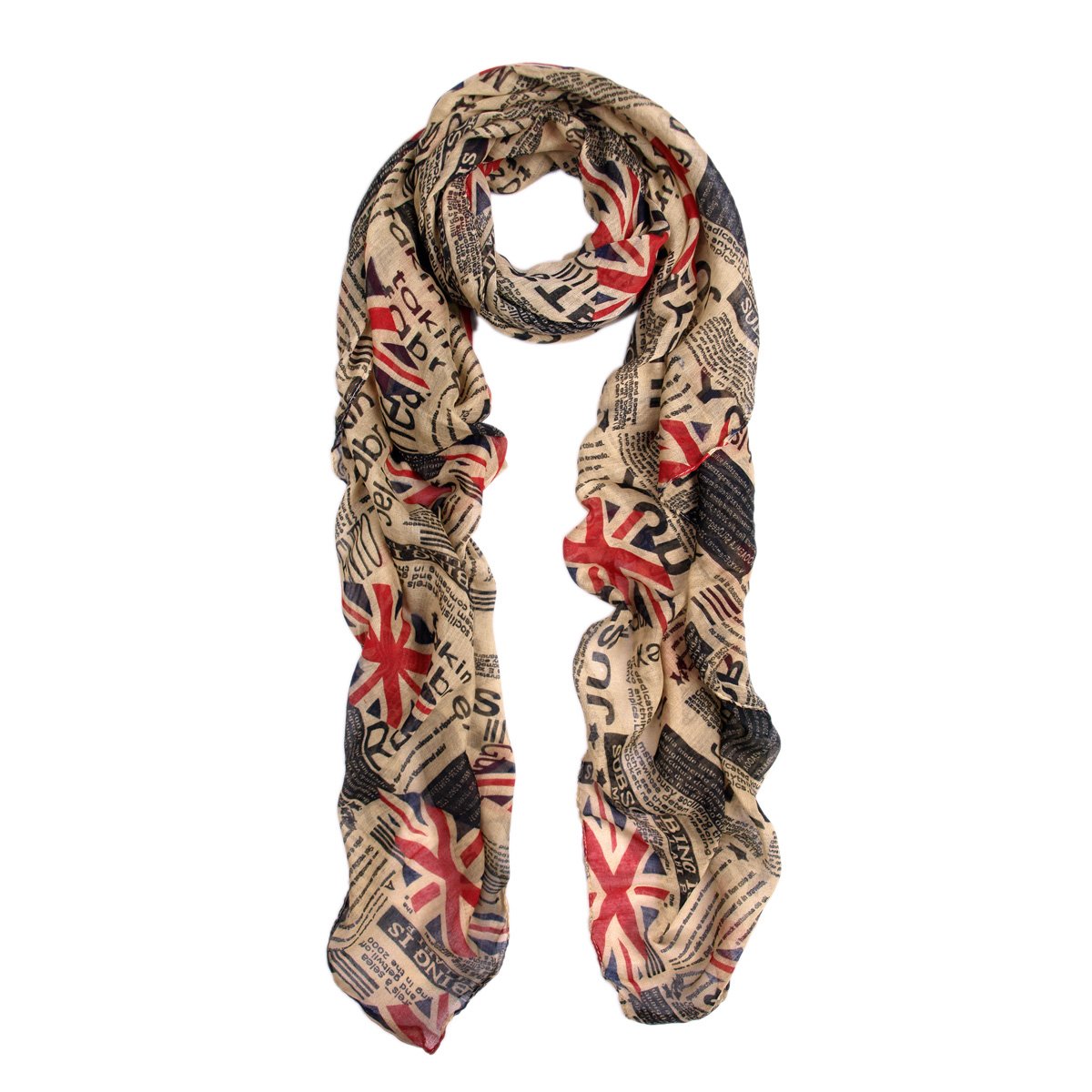 Trendy Blue Vintage British Flag Union Jack Print Fashion Scarf - Stylish Accessory for Women, Men, Outfits & Cold Weather