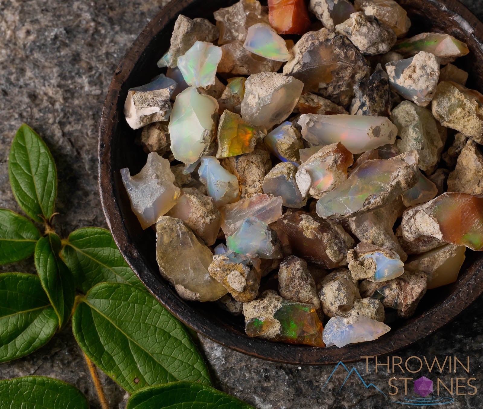 Natural Raw Opal Crystals - A Grade Small Bulk Rough Welo Opal Lot (E0088) for Jewelry Making, Crystal Healing & Mineral Collection