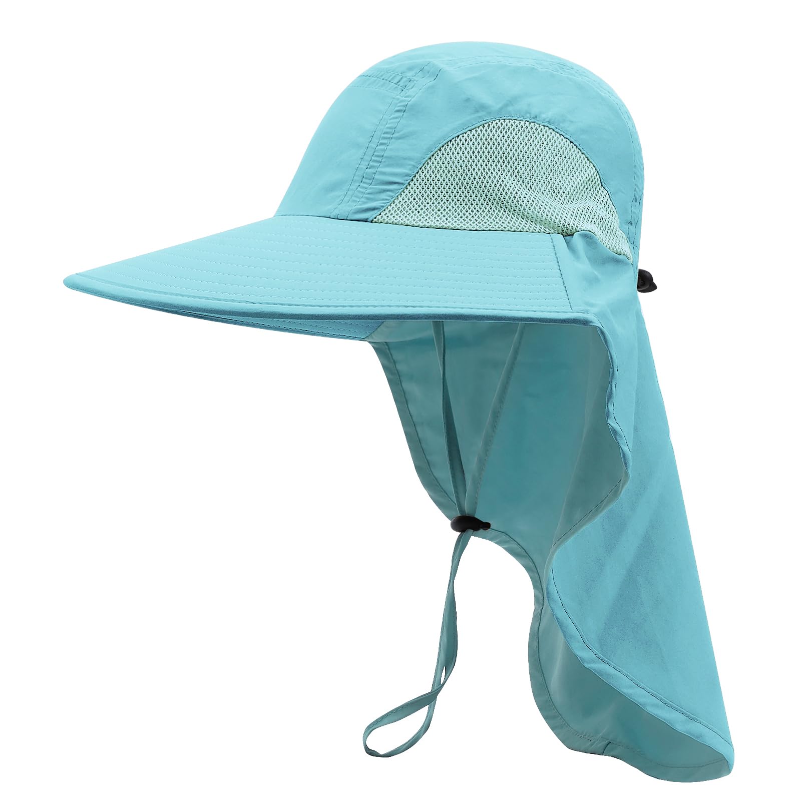 CLAPE UPF 50+ Sun Protection Hat for Men & Women - Wide Brim Fishing Hat with Neck Flap, Quick Dry & Breathable Safari Hiking Cap - Perfect for Outdoor Activities, Beach, Fishing, and Travel