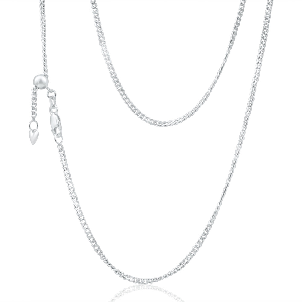 9ct White Gold Silver Filled Curb Chain Necklace - Durable & Stylish Jewelry for Women & Men - Perfect for Everyday Wear, Gifts & Special Occasions