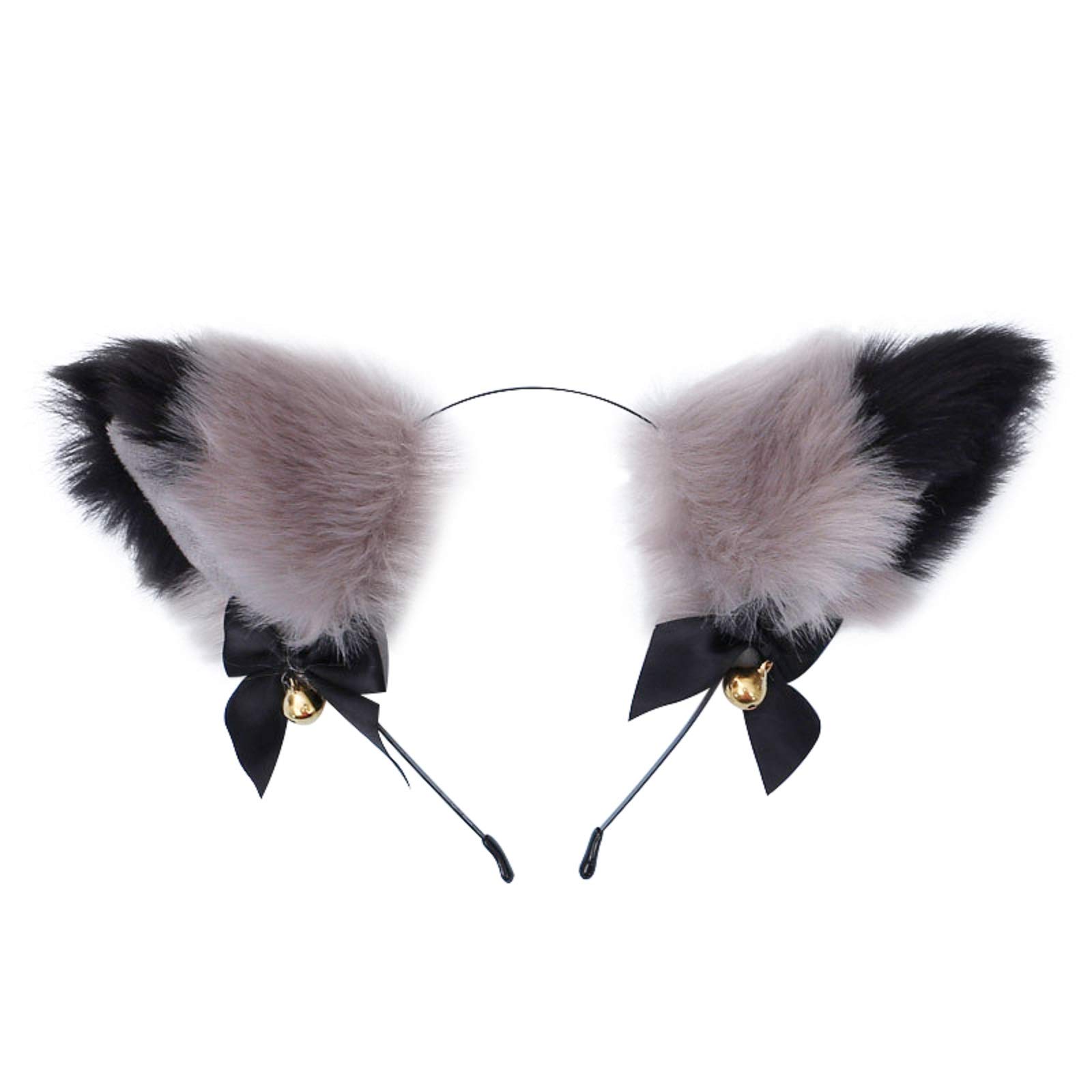 Fxaelian Animal Fox Cat Dog Ears Headband - Adjustable Cute Faux Fur Cosplay Costume Accessories for Halloween, Cosplay Parties, Anime Conventions and Pet Dress Up