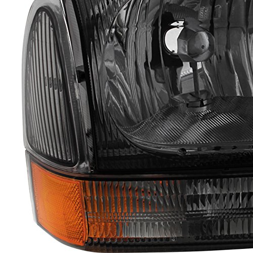 AKKON Smoked Headlights & Tail Lights Combo for Ford F-Series SuperDuty - Left & Right Pair - Upgrade Your Truck's Style & Night Visibility (Perfect for Off-Roading & Night Driving)