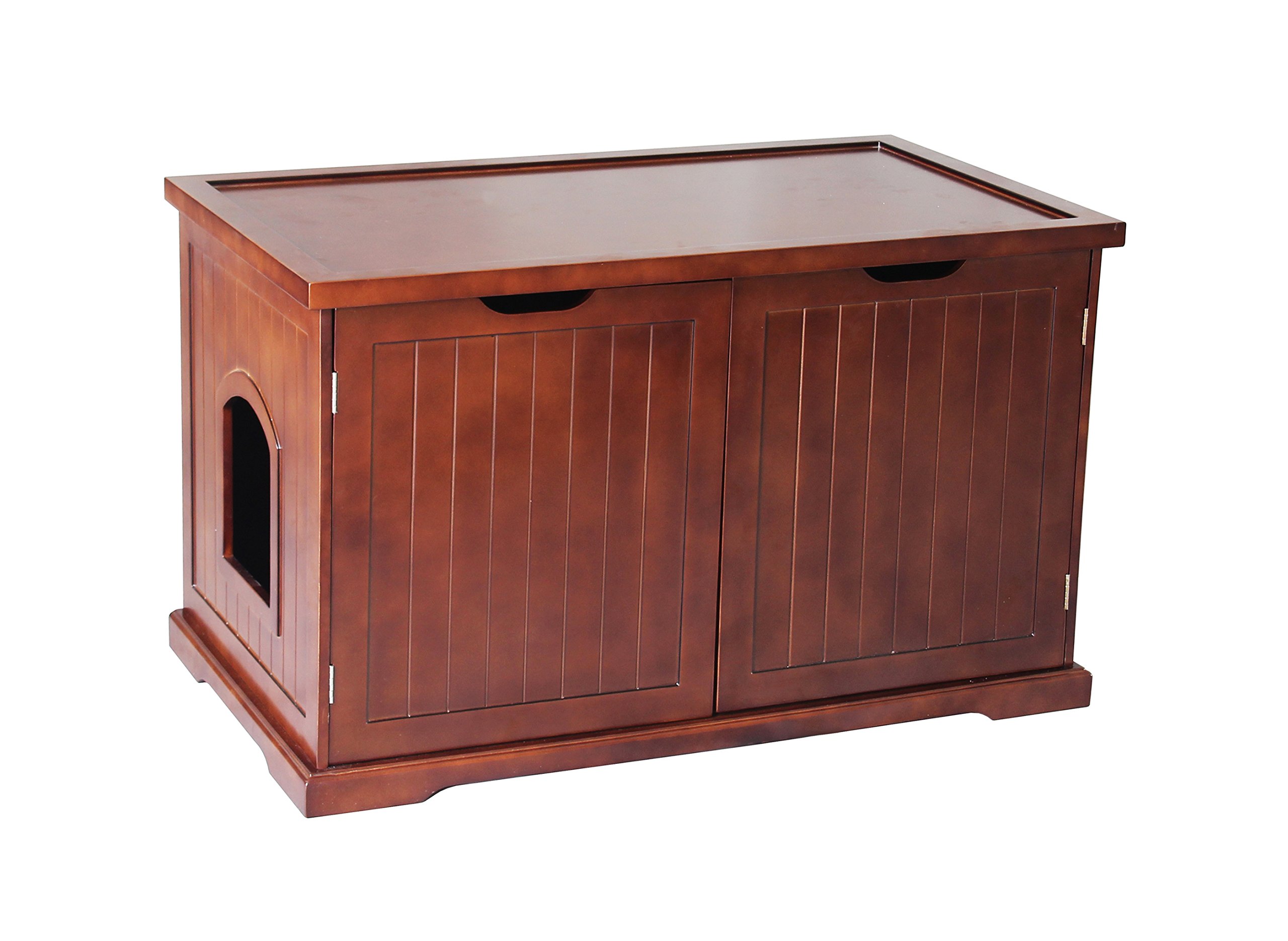 Merry Pet Cat Washroom Bench - Foldable Cat Litter Box Enclosure with Storage Shelf for Small Spaces | Perfect for Apartments, Bathrooms & Laundry Rooms
