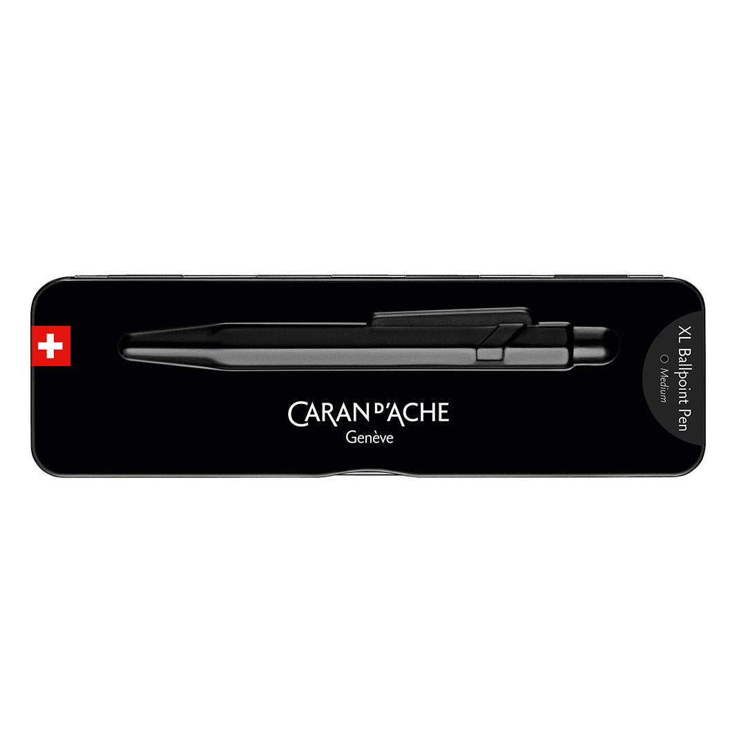 Premium Caran d'Ache 849 XL Ballpoint Pen - Black Matte Finish - Swiss-Made Luxury Writing Instrument for Professionals, Gifts & Everyday Use - Office, Business Meetings & Journaling Essential