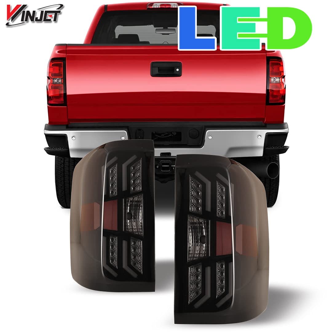 Winjet Off-Road LED Tail Lights for 2014-2018 Chevrolet Silverado - DRL Daytime Running Lights - Waterproof & Durable for Off-Roading, Truck Upgrades & Night Driving