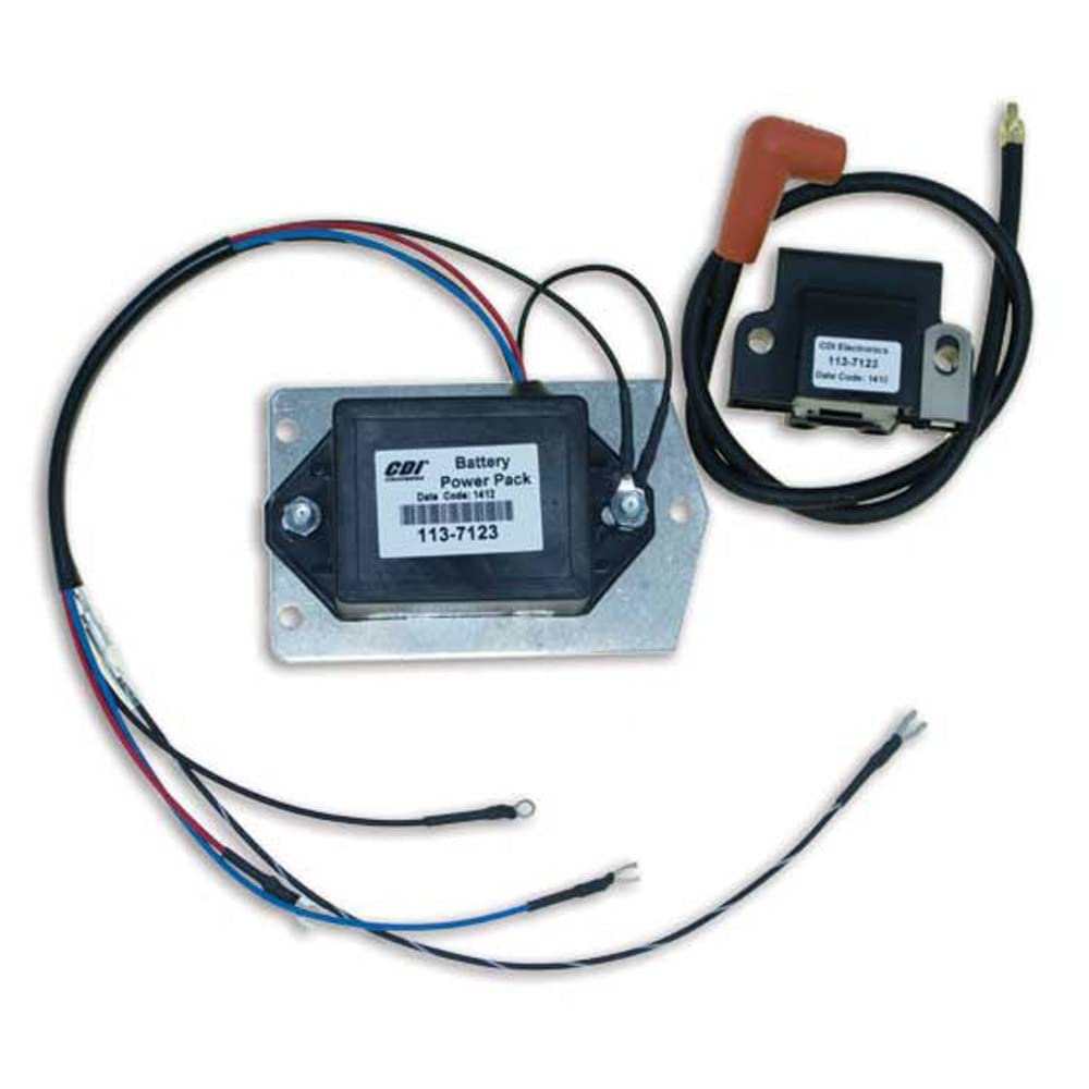 CDI Electronics 113-7123 Johnson/Evinrude Battery Power Pack - 3 Cylinder Outboard Motor (1968-1972) | Perfect for Marine Engine Repair & Boat Maintenance