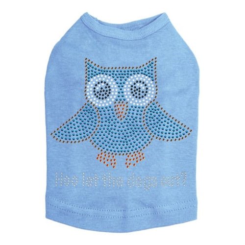 Blue Owl 'Who Let the Dogs Out' Funny Dog Tank Top - Multiple Colors for Pet Lovers & Casual Wear