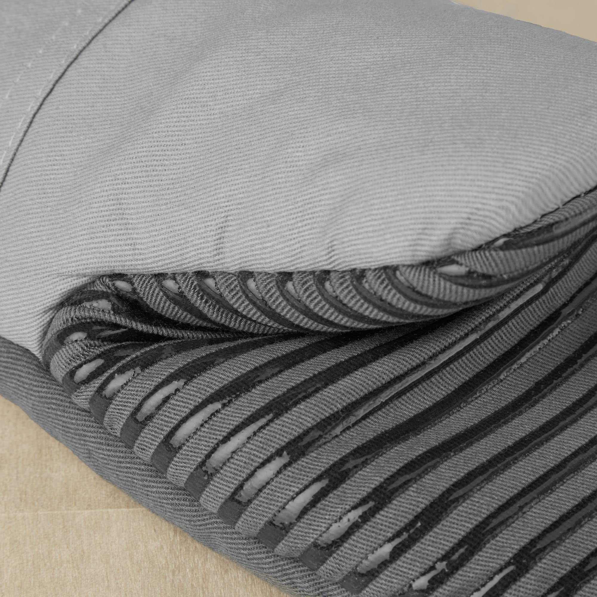 KitchenAid Beacon Two-Tone Non-Slip Heat Resistant Oven Mitt Set (Cool Grey/Frost Grey, 5.75