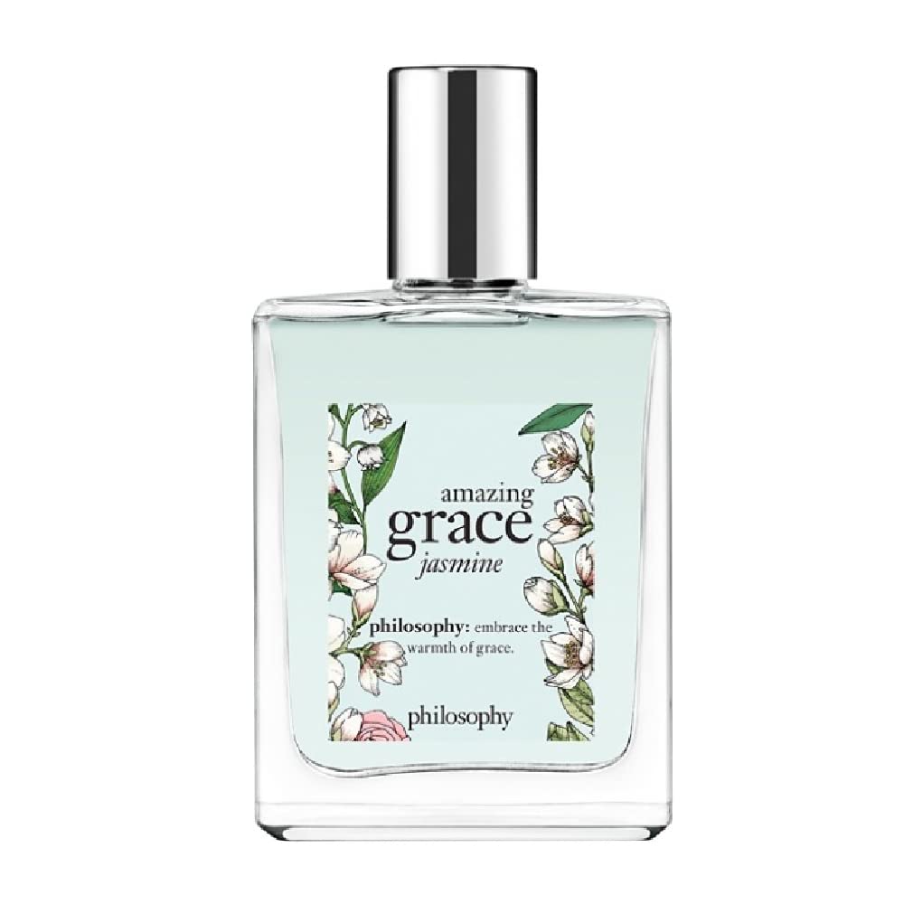 Philosophy Amazing Grace Jasmine Eau de Toilette - Alluring Floral Perfume for Women with Jasmine, Bergamot & Musk Notes - Long Lasting Luxury Fragrance - 2 fl oz - Perfect for Date Nights, Special Occasions & Daily Elegance