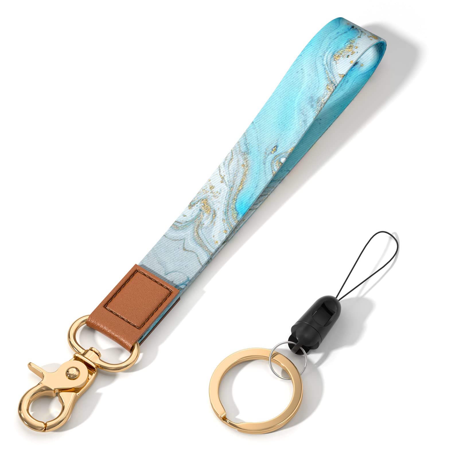 Cute Wrist Lanyard Keychain for Women & Men - Adjustable Wristlet Strap Holder for Car Keys, ID Badges, Cards, Wallet & Phone (Perfect for Work, Travel, Gym & Outdoor Activities)