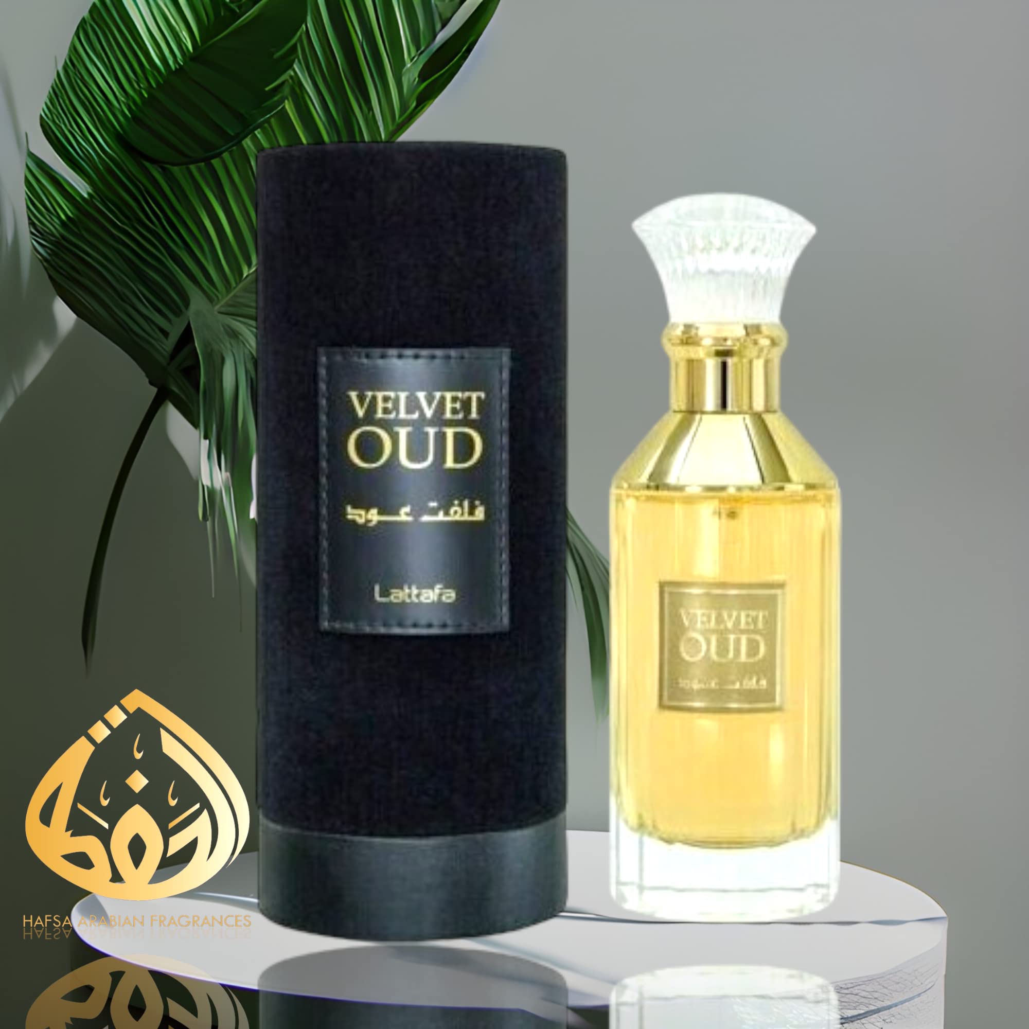 Velvet Oud 100ml Eau de Parfum Spray - Premium Amber Woody Perfume from Dubai by Hafsa Arabian Fragrances | Luxury Unisex Scent for Evening Wear, Special Occasions & Gift Giving