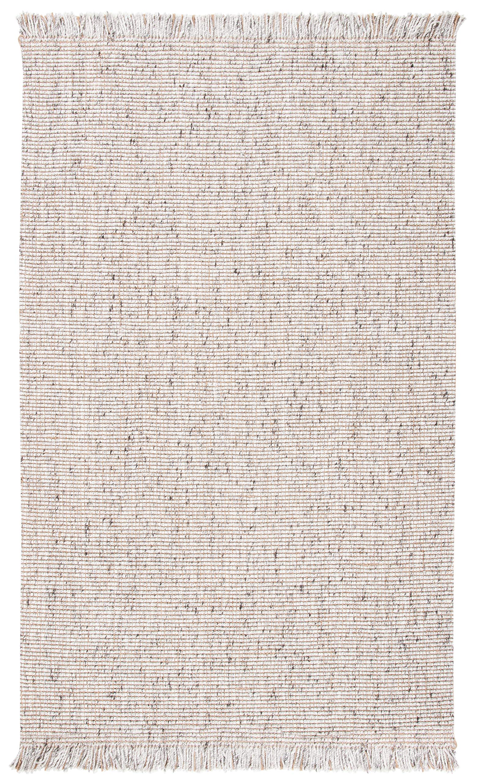 SAFAVIEH Handmade Woven Jute Area Rug 6' x 9' - Natural Fiber Collection in Silver & Beige for Living Room, Bedroom, High Traffic Areas | Durable & Stylish Home Decor for Boho, Farmhouse & Coastal Interiors (NF826G)