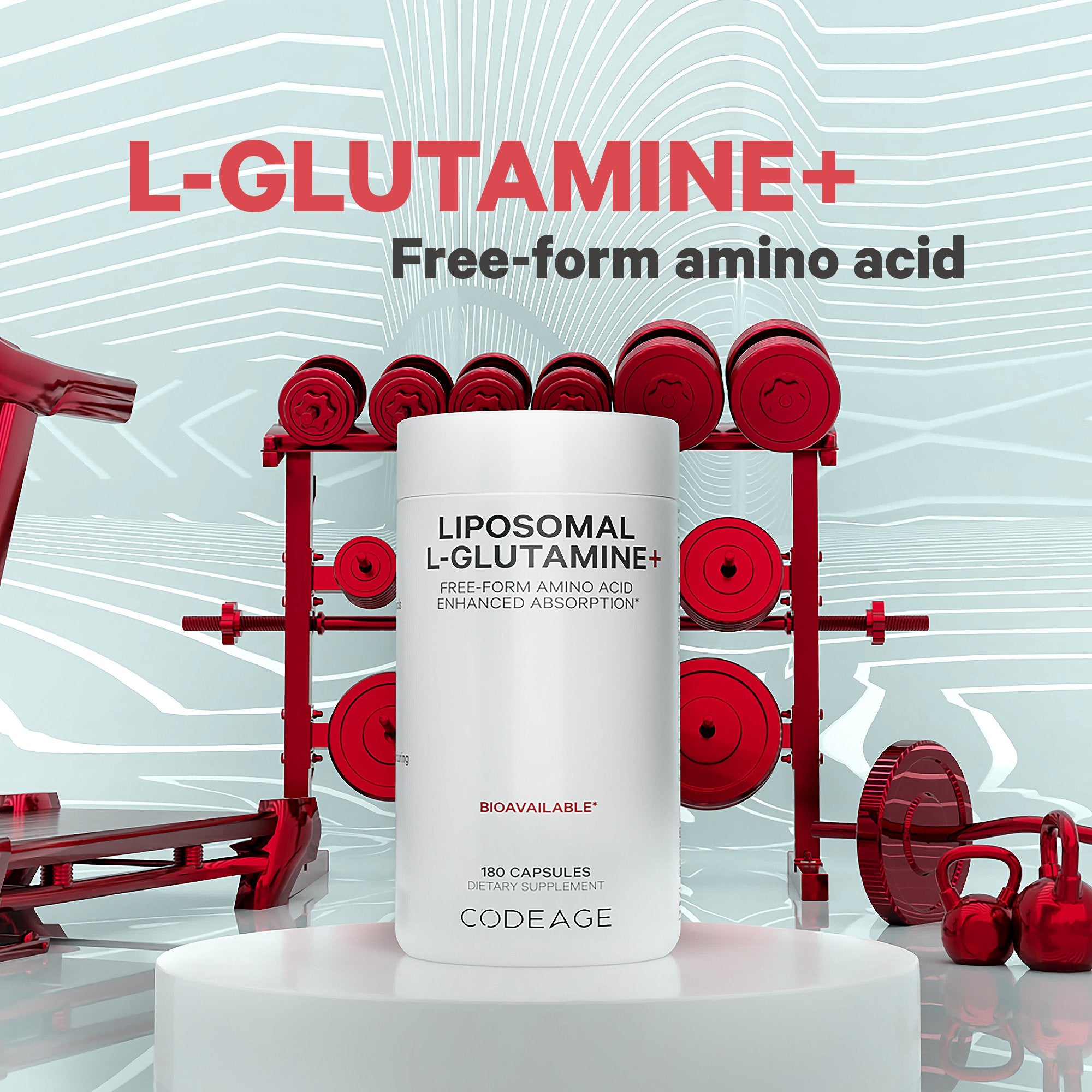 Codeage L-Glutamine & Free Form Amino Acid Supplement Powder - Supports Muscle Recovery, Gut Health & Immune System - Ideal for Athletes, Fitness Enthusiasts & Post-Workout Recovery