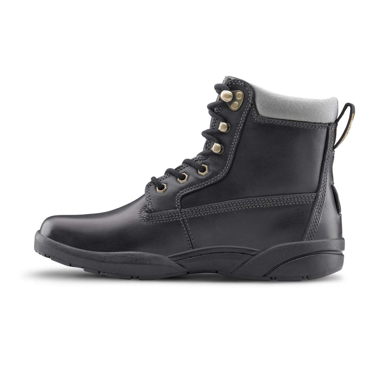 Dr. Comfort Men's Boss Diabetic Boots - Black Leather Orthopedic Shoes for Swelling & Foot Pain Relief - Ideal for Diabetics & Daily Comfort Walking