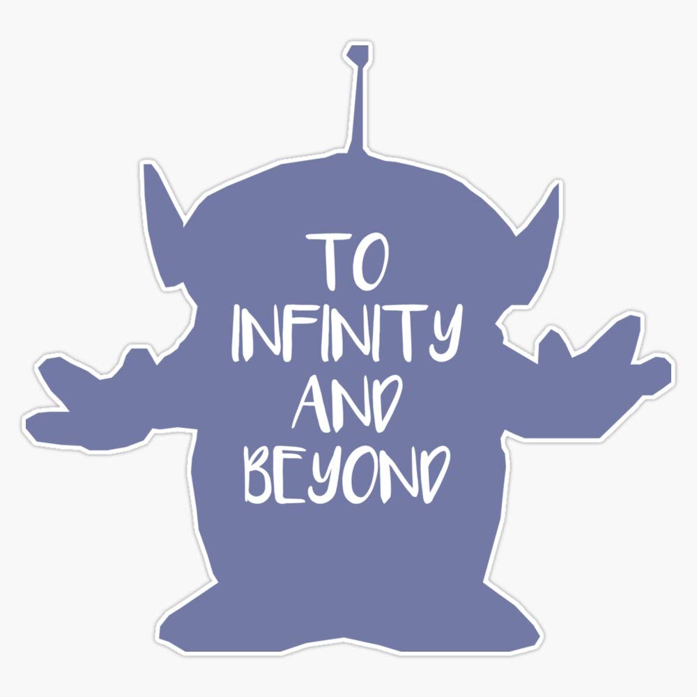 Infinity and Beyond Vinyl Waterproof Sticker - 5 Inch Durable Decal for Cars, Laptops, Walls, Windows & Bumpers - Perfect for Space Enthusiasts, DIY Decor & Personalizing Your Belongings