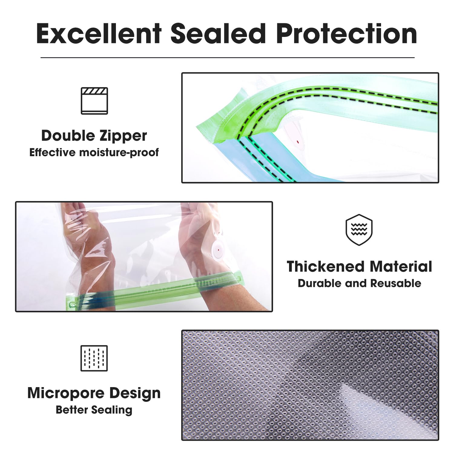 eSUN 3D Printing Filament Vacuum Storage Bags - 5 Pack Dust Proof & Moisture Resistant Sealing Bags for PLA ABS PETG Filament Spools | Keep Filaments Dry for Home & Office 3D Printing Projects