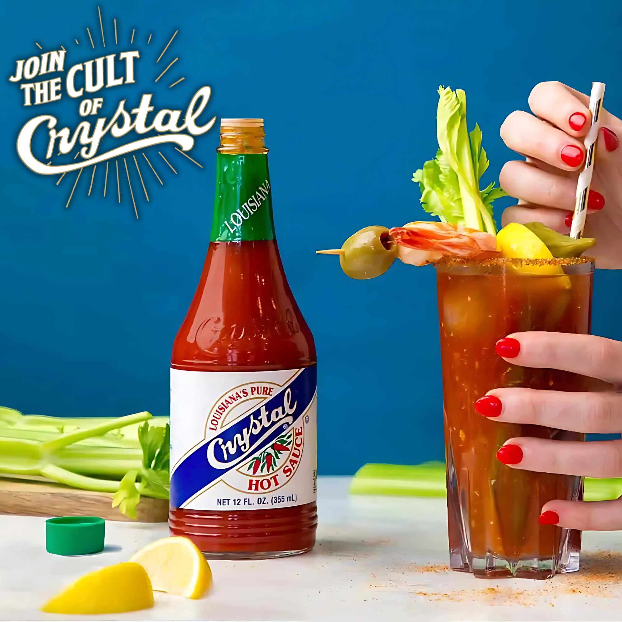 Louisiana's Pure Crystal Hot Sauce 12oz (Pack of 2) - Original Flavor, Low Fat & Low Sodium - Perfect for Sandwiches, Soups, Stews, Fries - Ideal for BBQ, Wings, Tacos & Home Cooking