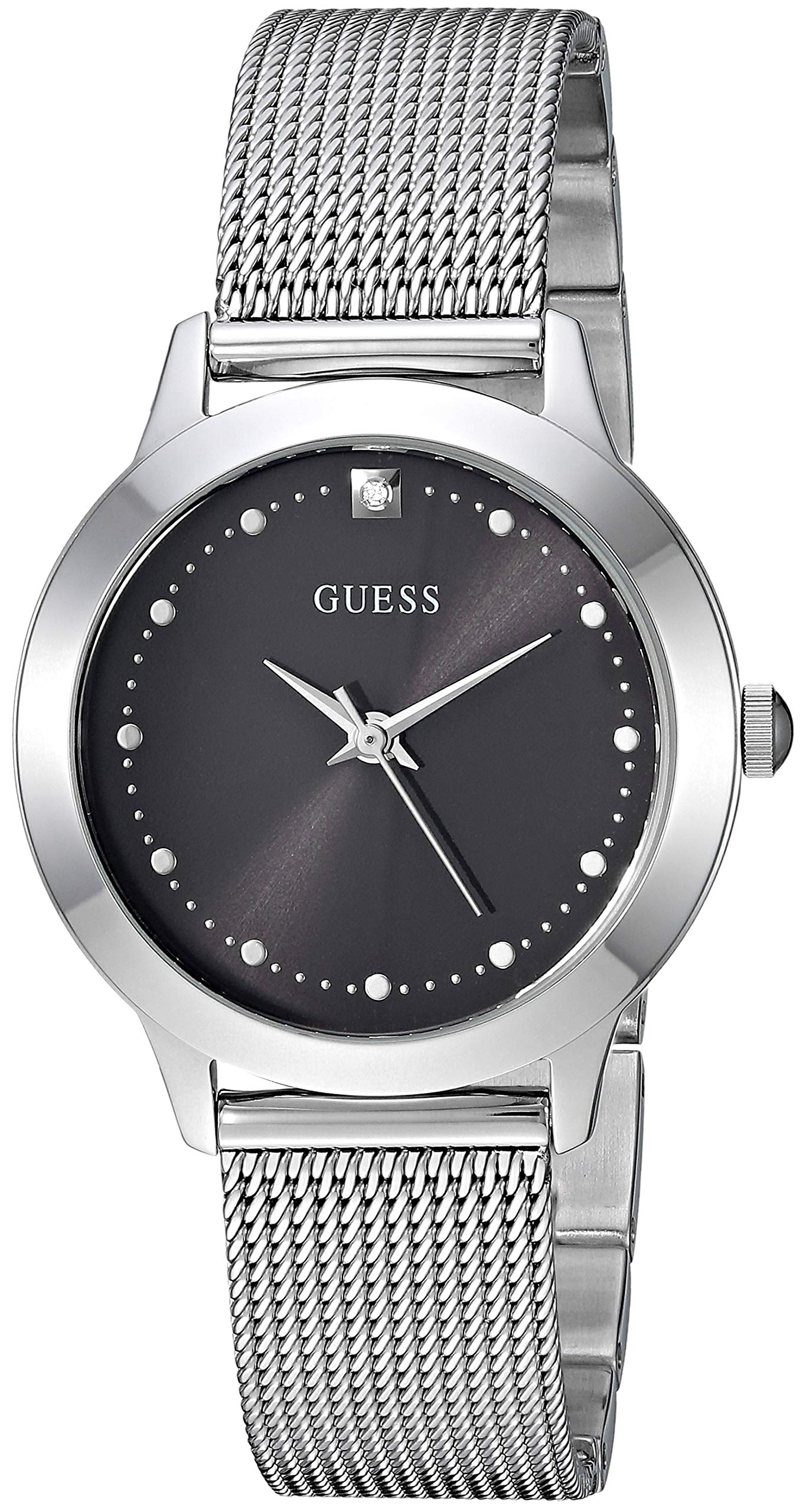 GUESS Stainless Steel Mesh Bracelet Watch for Women & Men - Water Resistant Fashion Watch - Perfect for Casual, Office & Date Night Outfits