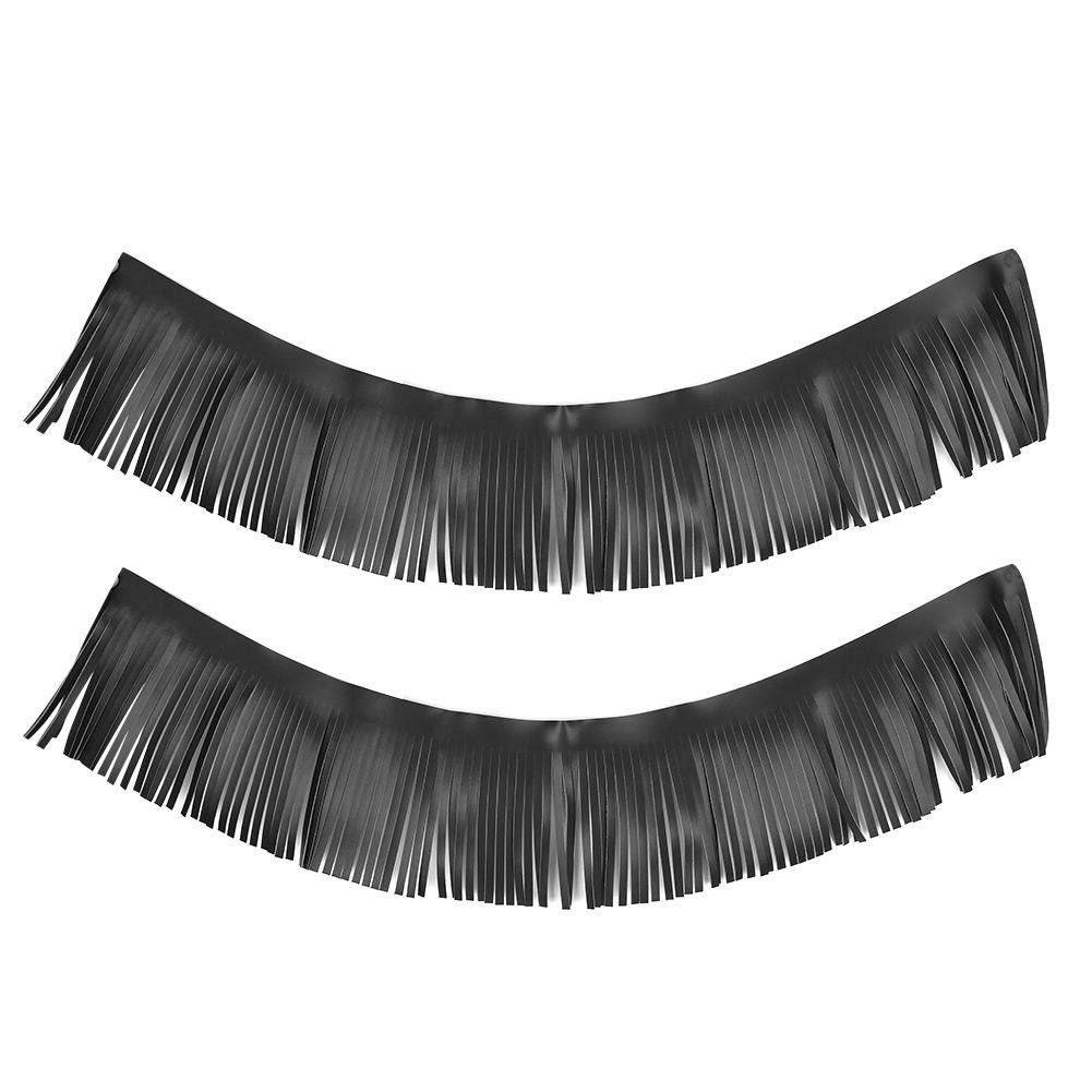 Motorcycle Saddlebag Fringe - 2pcs Retro Leather Fringe for Bike Bags | Riding Style Upgrade