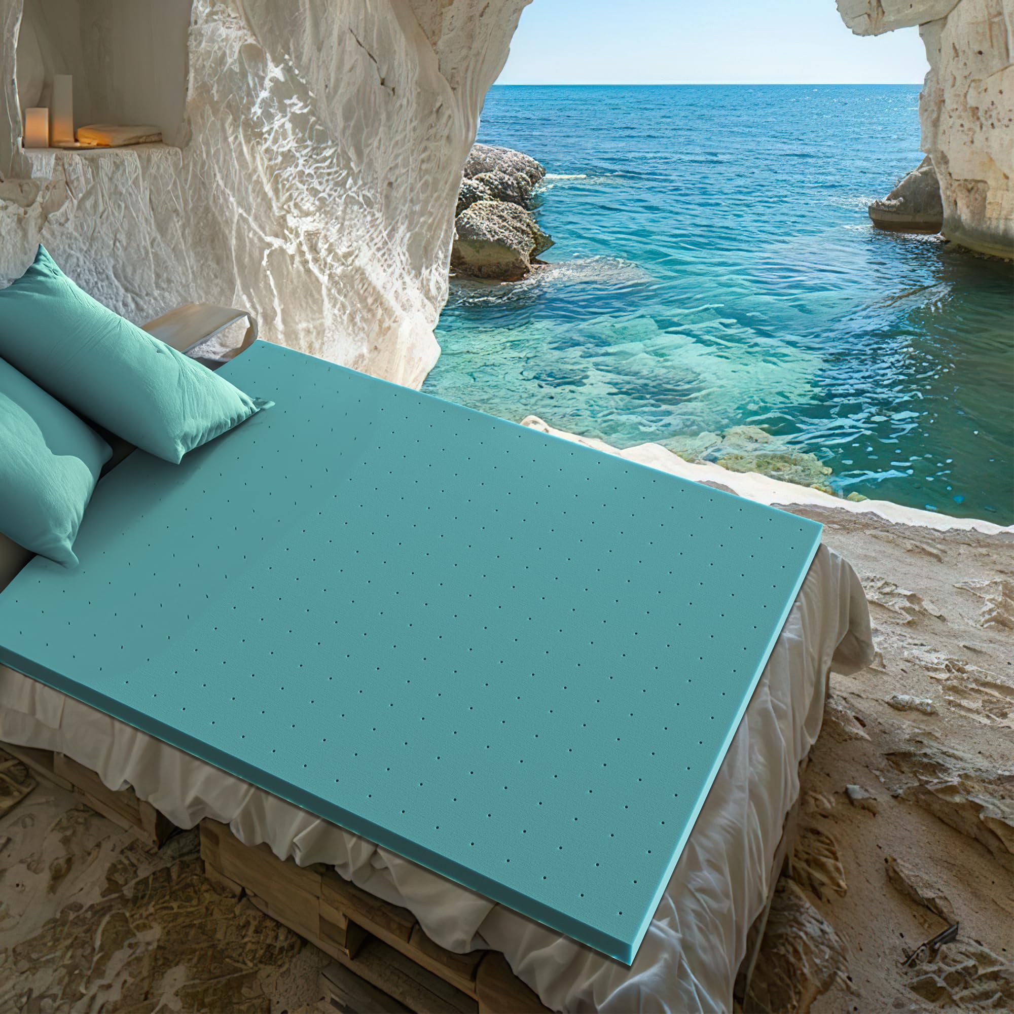 2 Inch Gel-Infused Memory Foam Mattress Topper Twin Size - CertiPUR-US Certified Pressure Relief Bed Topper for Back Pain | Perfect for Bedroom, Guest Room, Floor Mattress, Camping & RV Use
