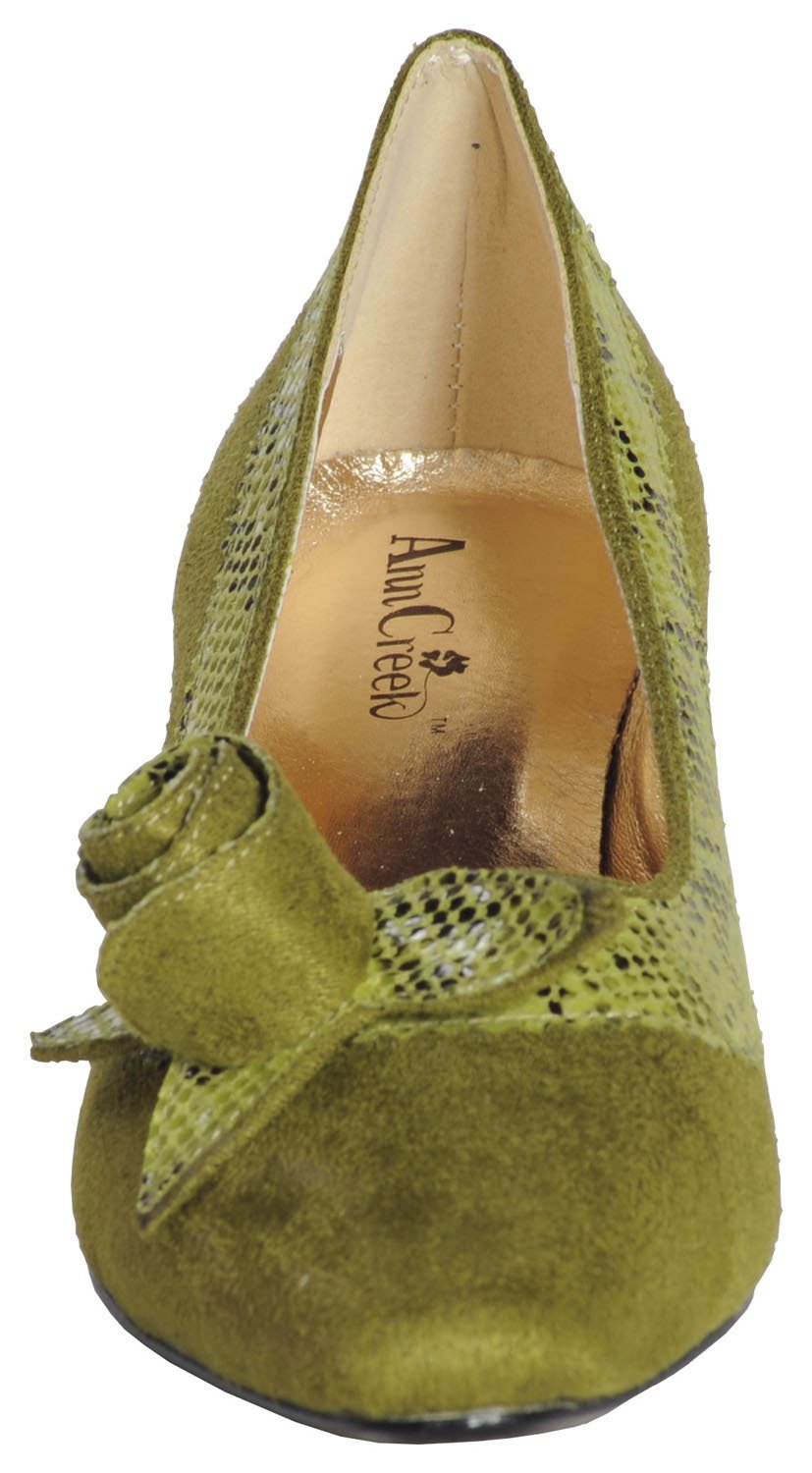 ANN CREEK Women's 'Avanna' Pointed Toe Kitten Heels - Comfortable Low Block Heel Pumps for Work, Office, Wedding & Special Occasions