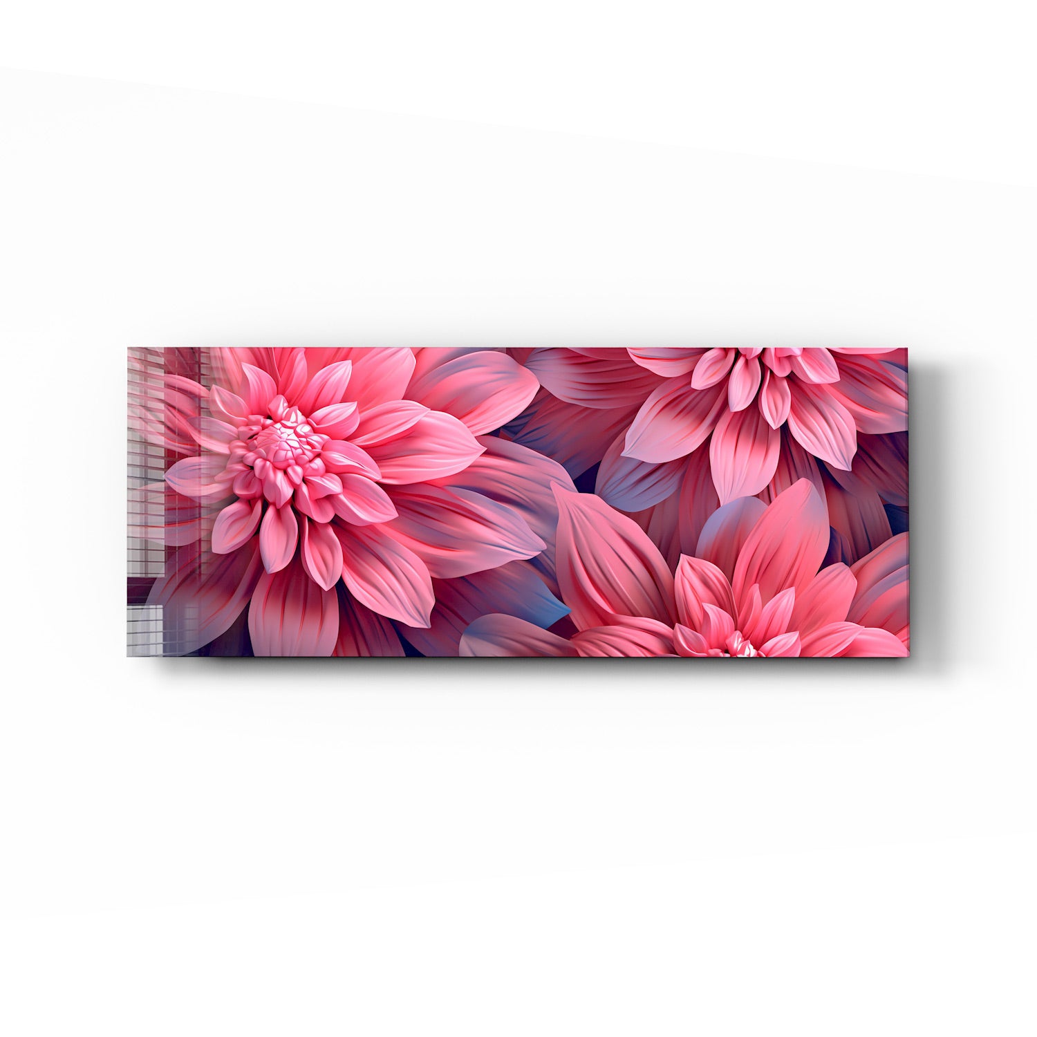 Beautiful Pink Flowers Panoramic Wall Art - Perfect for Home Decor, Living Room, Bedroom & Office