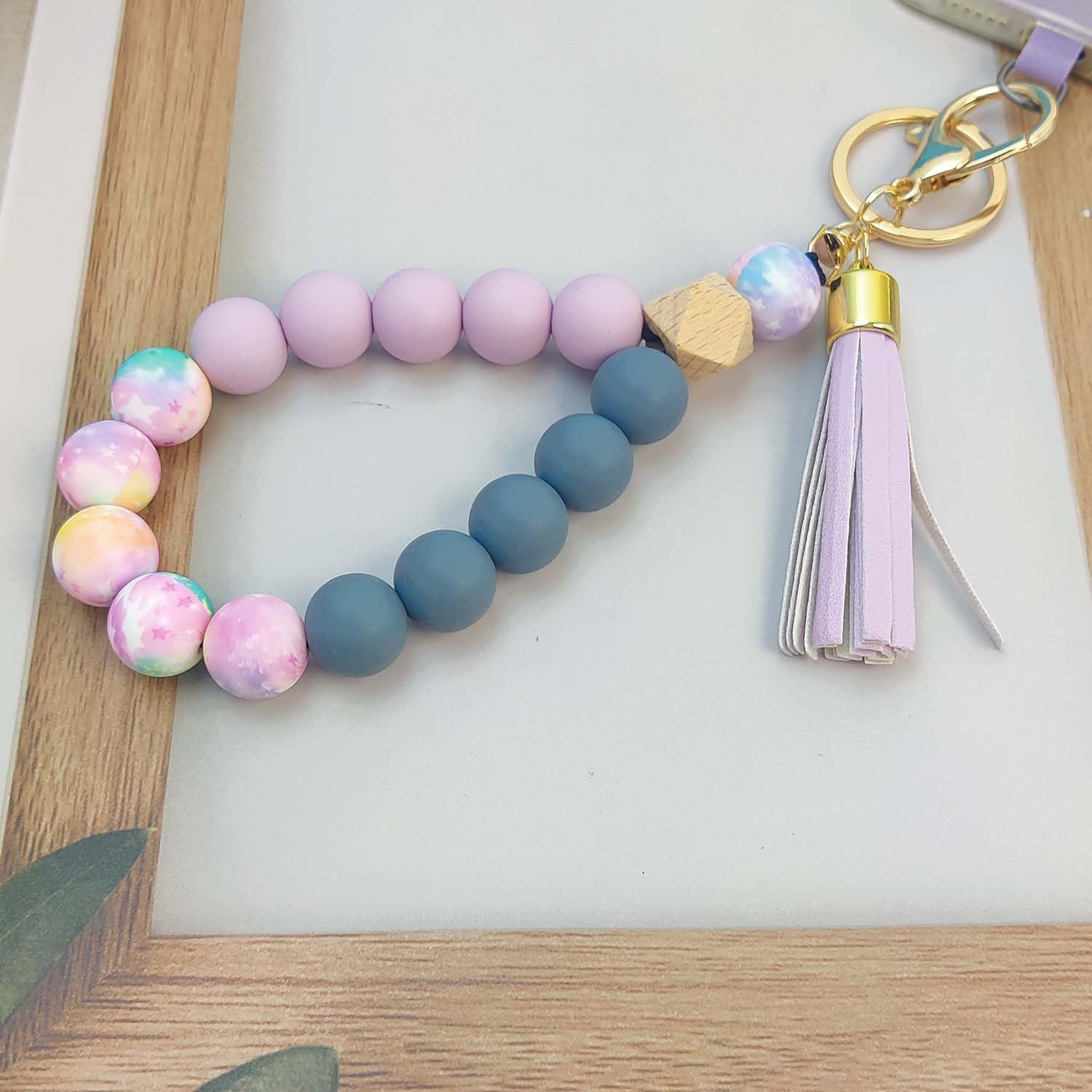 Cute Silicone Beaded Phone Lanyard Wrist Strap - for Phone Security & Convenience