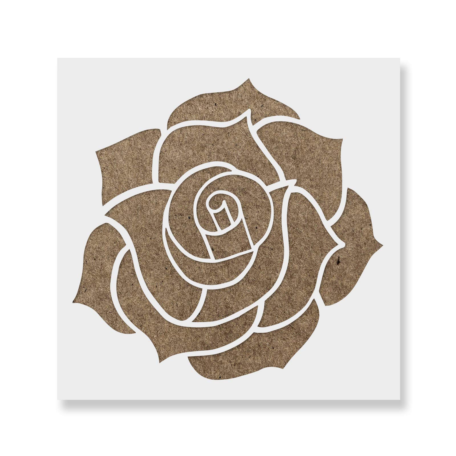 Rose Stencil for Painting - Reusable Rose Template for DIY Wall Art, Home Decor, and Craft Projects | Nature & Flower Stencils for Wood, Fabric, and Canvas Painting