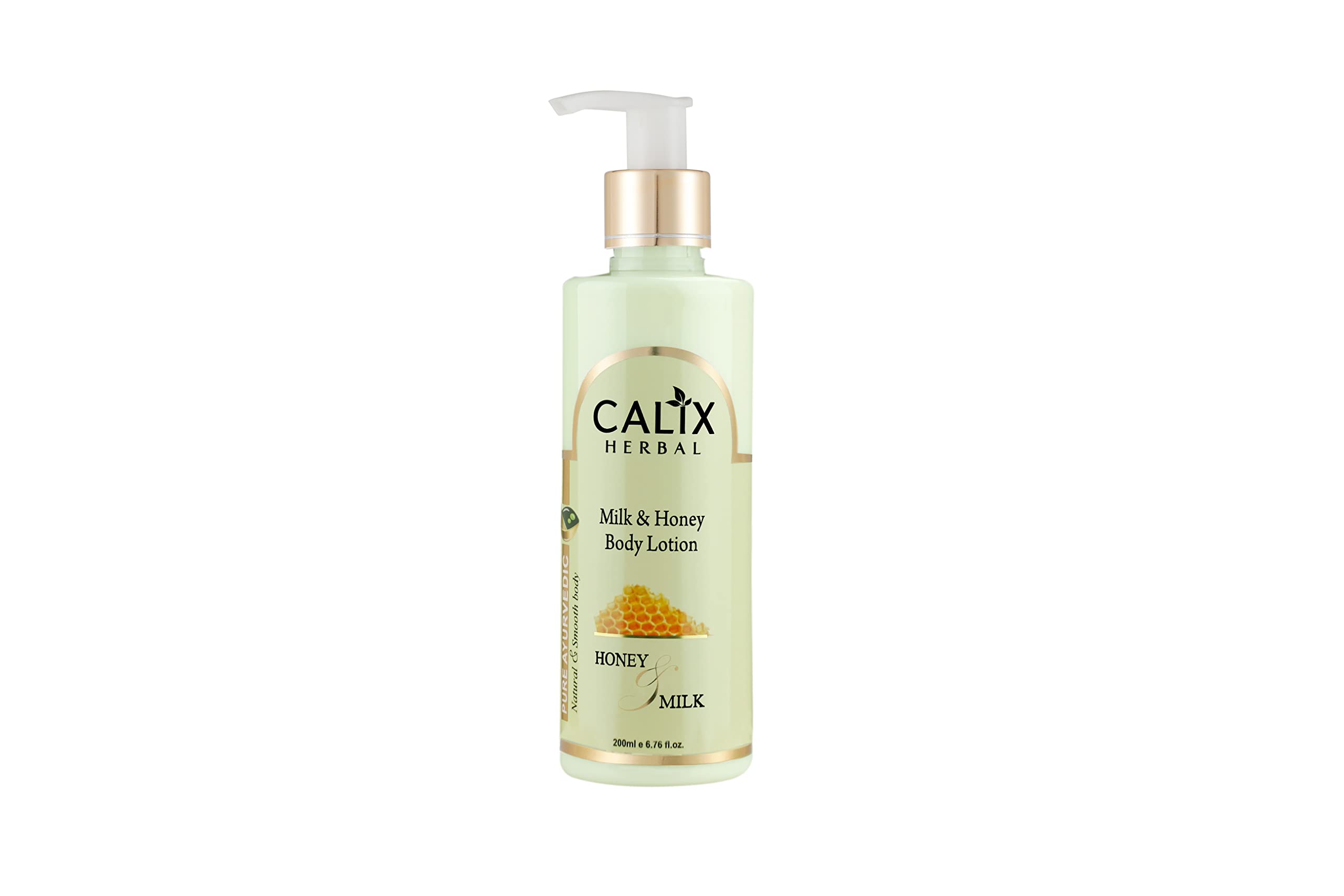 Calix Herbal Organic Ayurvedic Milk & Honey Body Lotion - Natural Moisturizer for Soft, Smooth Skin | Women & Men | All Seasons | 200ml | Perfect for Daily Hydration & Dry Skin Care