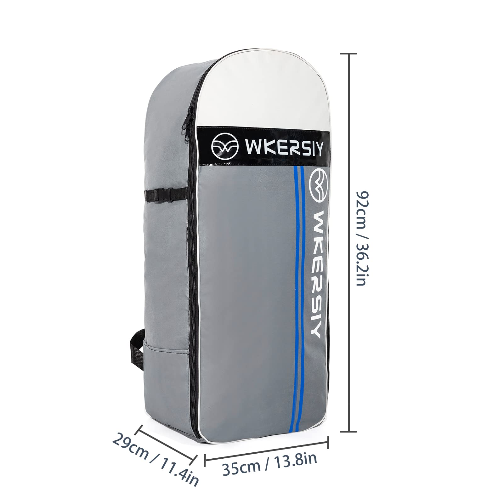 Inflatable SUP Backpack - Waterproof Travel & Paddleboard Storage Bag with Shoulder Straps, Grey - Perfect for Stand Up Paddleboarding, Beach Trips & Outdoor Adventures