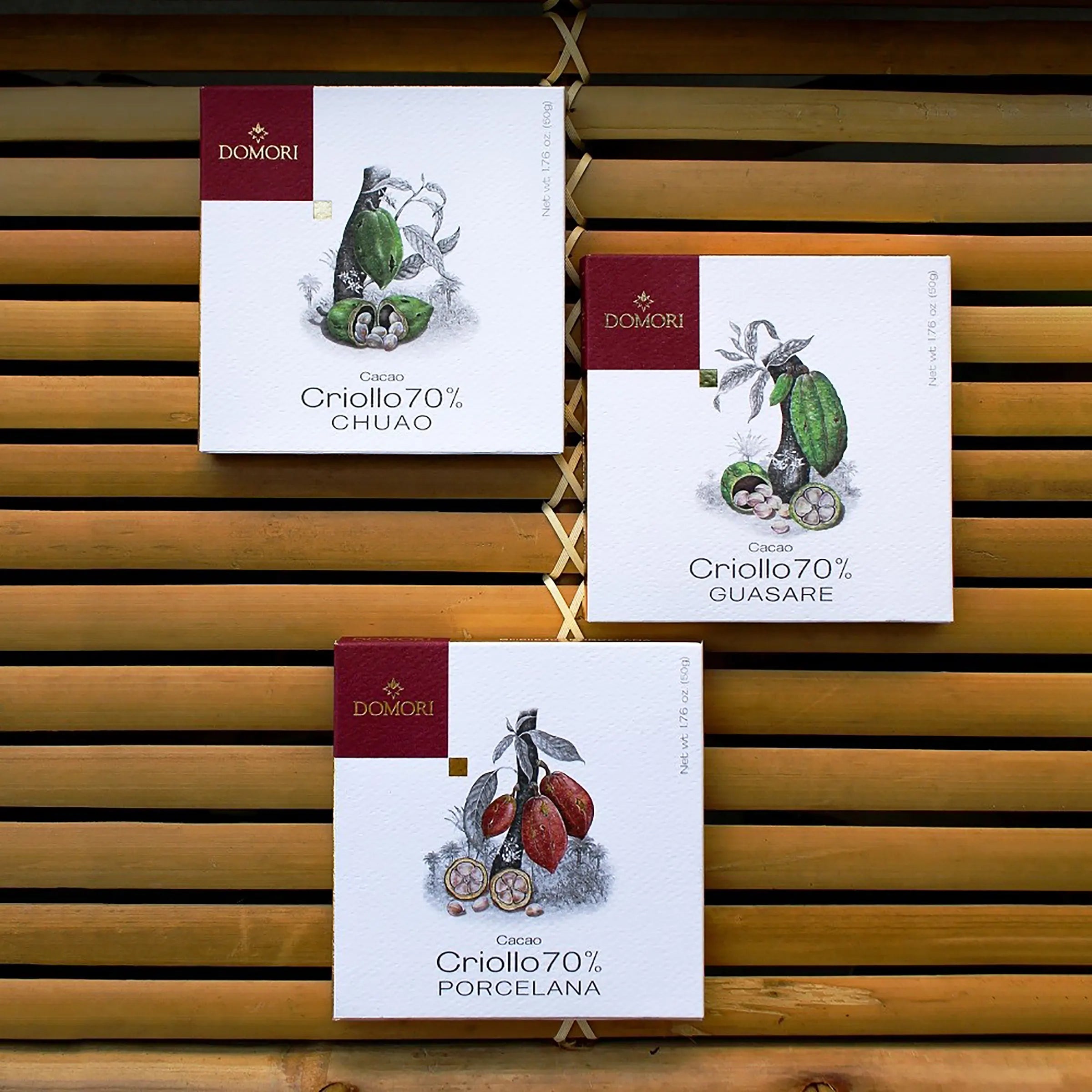 Premium Domori Criollo Dark Chocolate Bars (3-Pack) - Rich & Smooth Gourmet Chocolate for Gifting, Desserts & Special Occasions